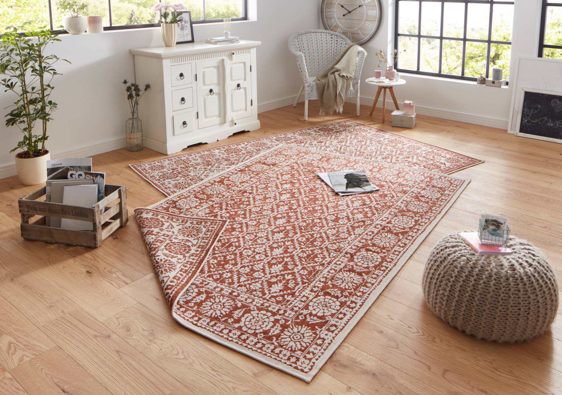 NORTHRUGS Teppich »Curacao«, rechteckig, 5 mm Höhe, In-& Outdoor, Läufer, Wetterfest, Balkon, Wohnzimmer, Wasserfest NORTHRUGS Teppich »Curacao«, rechteckig, 5 mm Höhe, In-& Outdoor, Läufer, Wetterfest, Balkon, Wohnzimmer, Wasserfest von NORTHRUGS