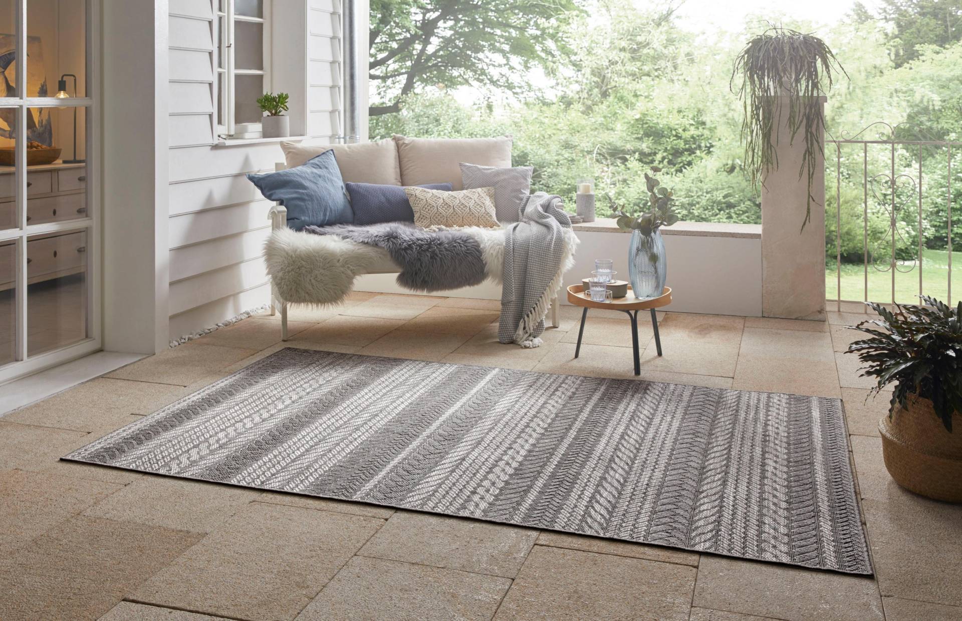 NORTHRUGS Teppich »Granado«, rechteckig, 6 mm Höhe, In- und Outdoor, Sisal Optik, Robust, Pflegeleicht, Flachgewebe von NORTHRUGS