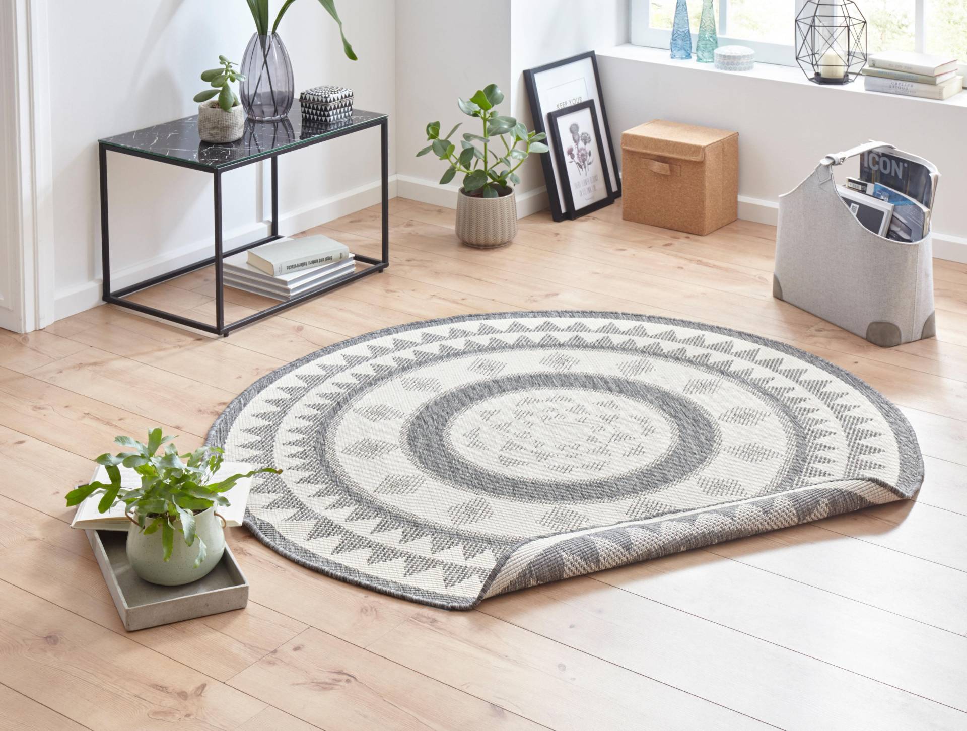 NORTHRUGS Teppich »Jamaica«, rund, 5 mm Höhe, In-& Outdoor, Wetterfest, Balkon, Garten, Wohnzimmer, Wasserfest NORTHRUGS Teppich »Jamaica«, rund, 5 mm Höhe, In-& Outdoor, Wetterfest, Balkon, Garten, Wohnzimmer, Wasserfest von NORTHRUGS