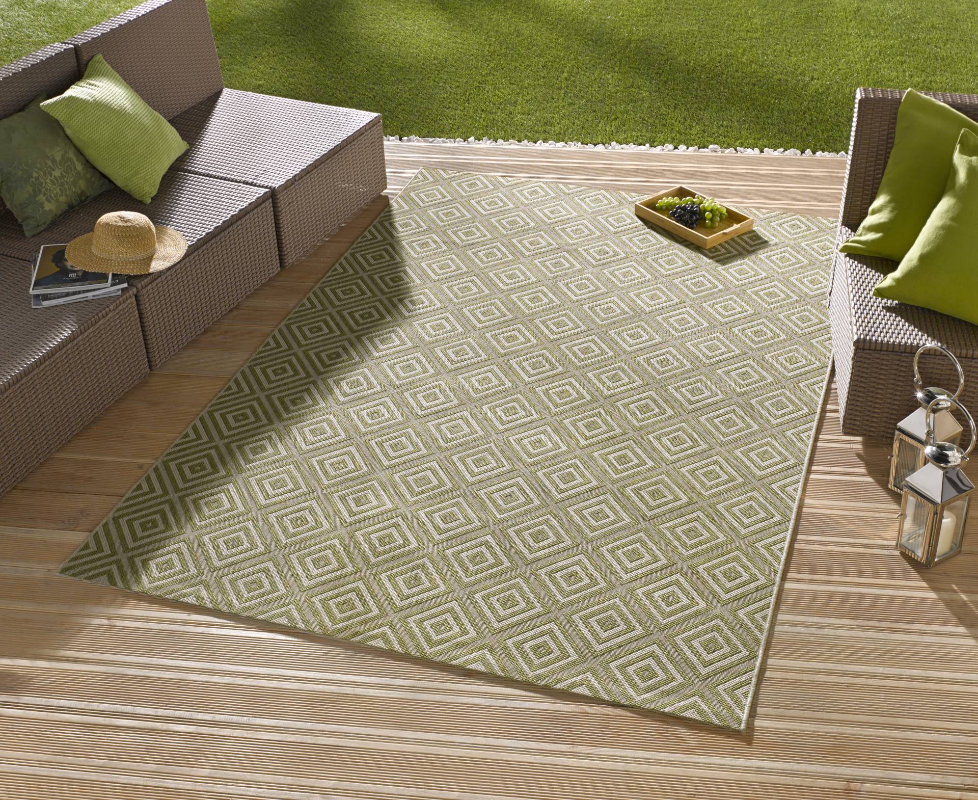 NORTHRUGS Teppich »Karo«, rechteckig, 8 mm Höhe, In- & Outdoor, Läufer, Wetterfest, Raute, Balkon, Garten, Flur NORTHRUGS Teppich »Karo«, rechteckig, 8 mm Höhe, In- & Outdoor, Läufer, Wetterfest, Raute, Balkon, Garten, Flur von NORTHRUGS