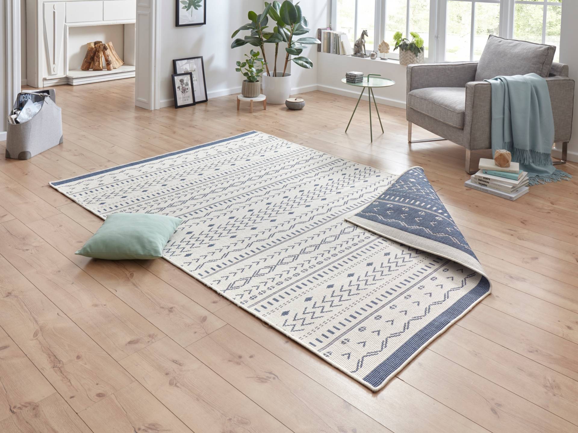 NORTHRUGS Teppich »Kuba Wendeteppich«, rechteckig, 5 mm Höhe, In-& Outdoor, Wetterfest, Balkon, Läufer, Wohnzimmer, Wasserfest von NORTHRUGS