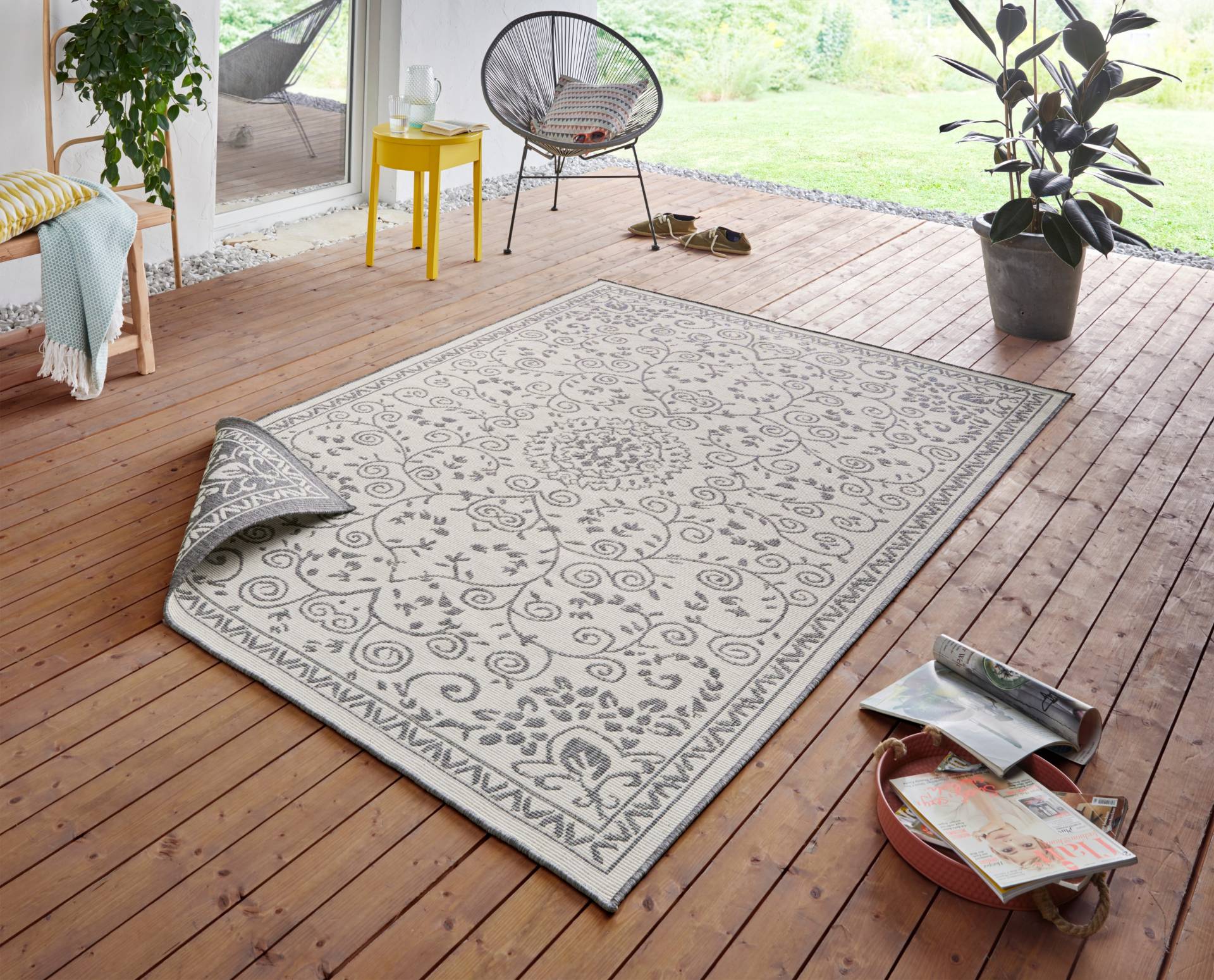 NORTHRUGS Teppich »LEYTE Wendeteppich«, rechteckig, 5 mm Höhe, In-& Outdoor, Teppich, Vintage, Wetterfest, Balkon, Garten, Wohnzimmer NORTHRUGS Teppich »LEYTE Wendeteppich«, rechteckig, 5 mm Höhe, In-& Outdoor, Teppich, Vintage, Wetterfest, Balkon, Garten, Wohnzimmer von NORTHRUGS