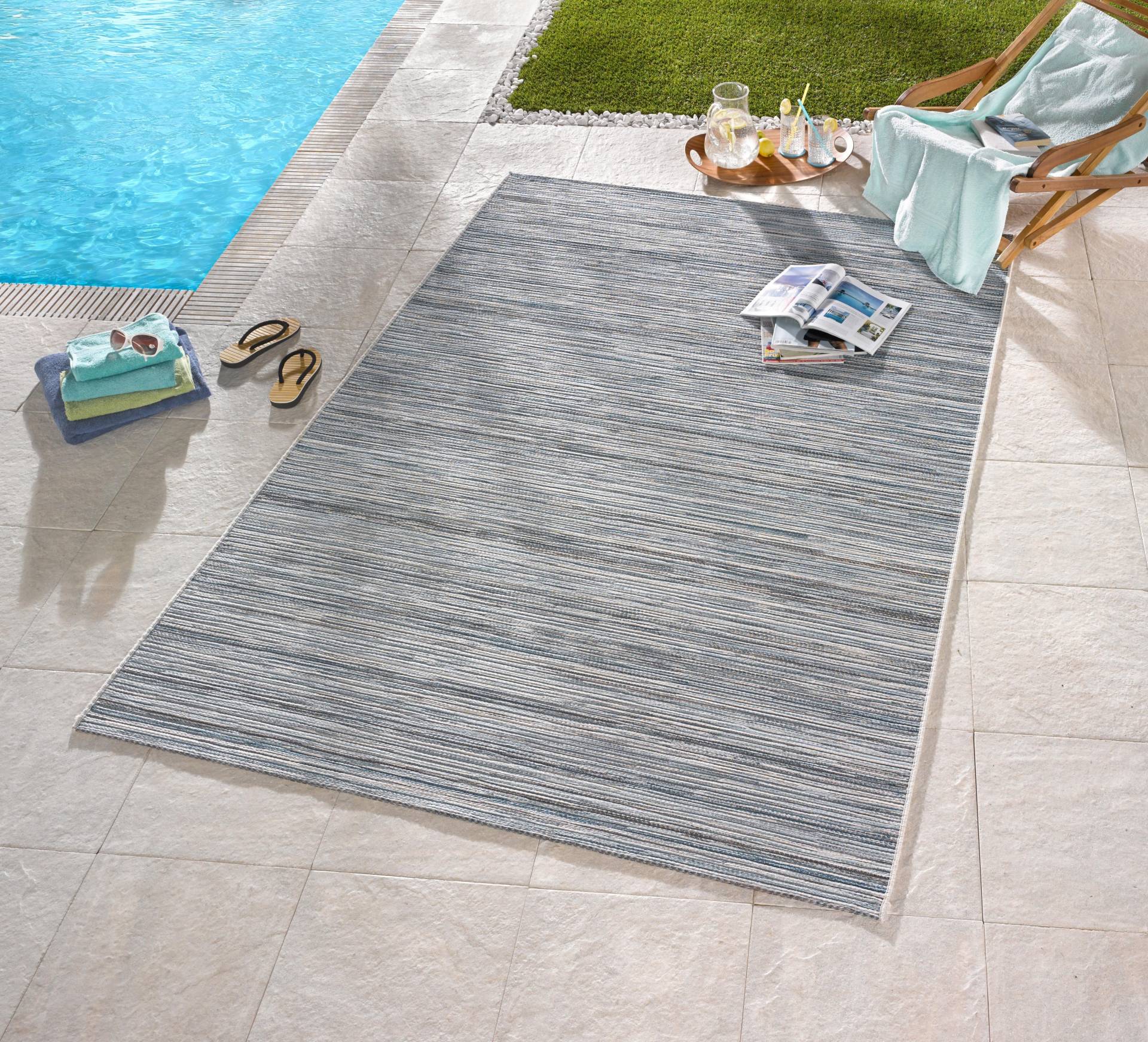 NORTHRUGS Teppich »Lotus«, rechteckig, In-& Outdoor, Flachgewebe, Modern, Wetterfest, Garten, Wohnzimmer von NORTHRUGS