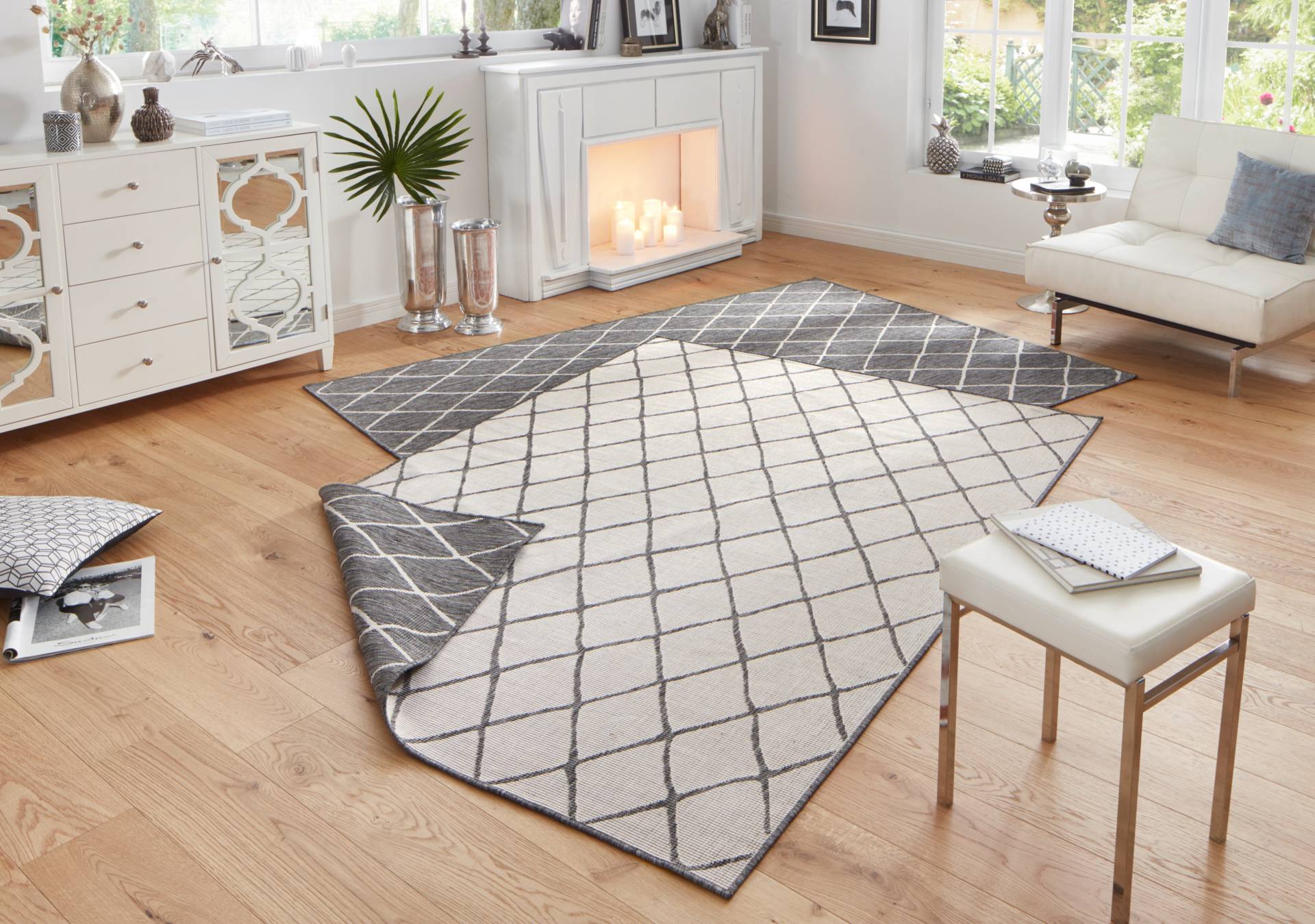 NORTHRUGS Teppich »Malaga Wendeteppich«, rechteckig, 5 mm Höhe, In-& Outdoor, Wetterfest, Balkon, Läufer, Wohnzimmer, Wasserfest NORTHRUGS Teppich »Malaga Wendeteppich«, rechteckig, 5 mm Höhe, In-& Outdoor, Wetterfest, Balkon, Läufer, Wohnzimmer, Wasserfest von NORTHRUGS