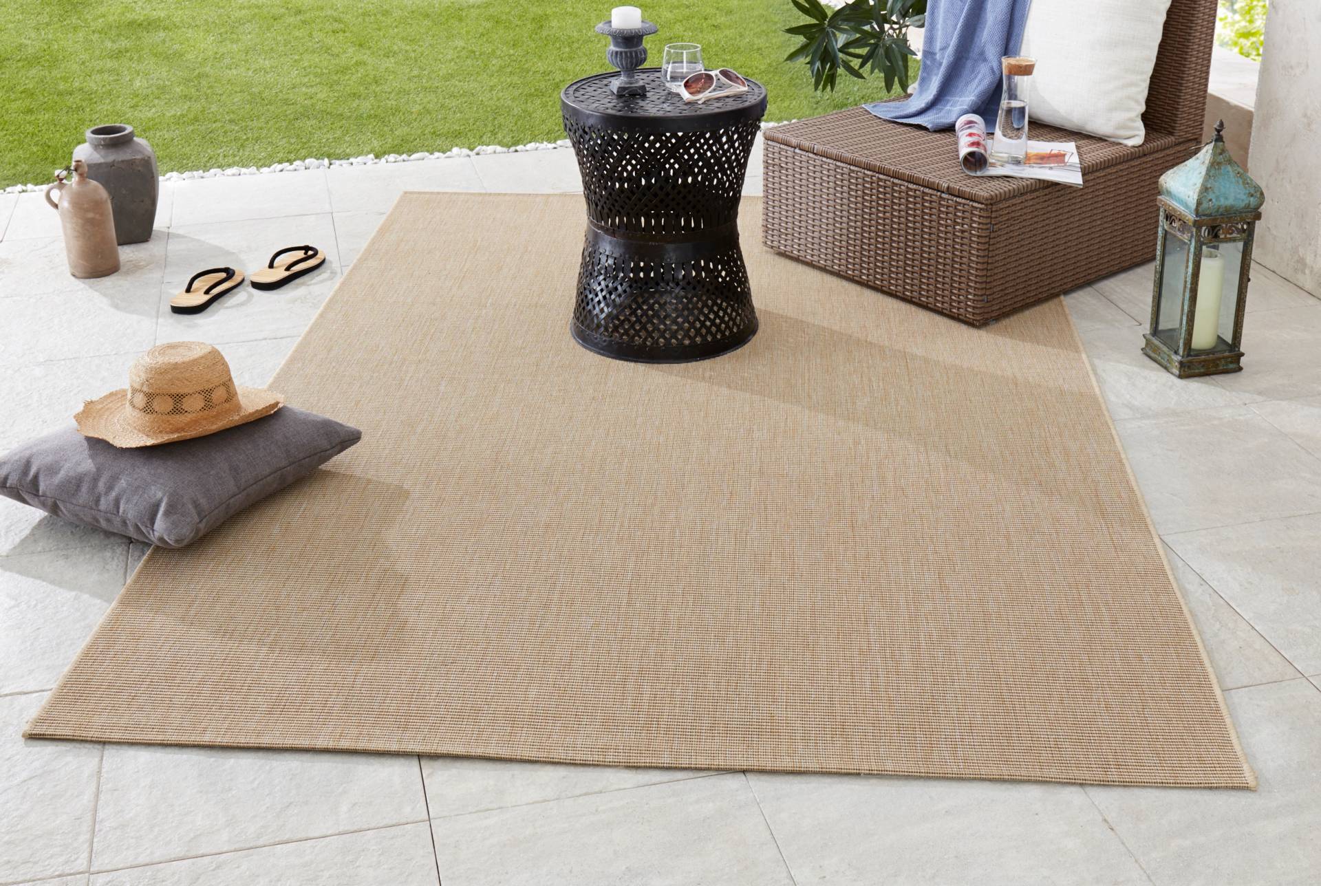 NORTHRUGS Teppich »Match«, rechteckig, 8 mm Höhe, In-& Outdoor, Kurzflor, Läufer, Modern, Unifarben, Wohnzimmer, Balkon von NORTHRUGS