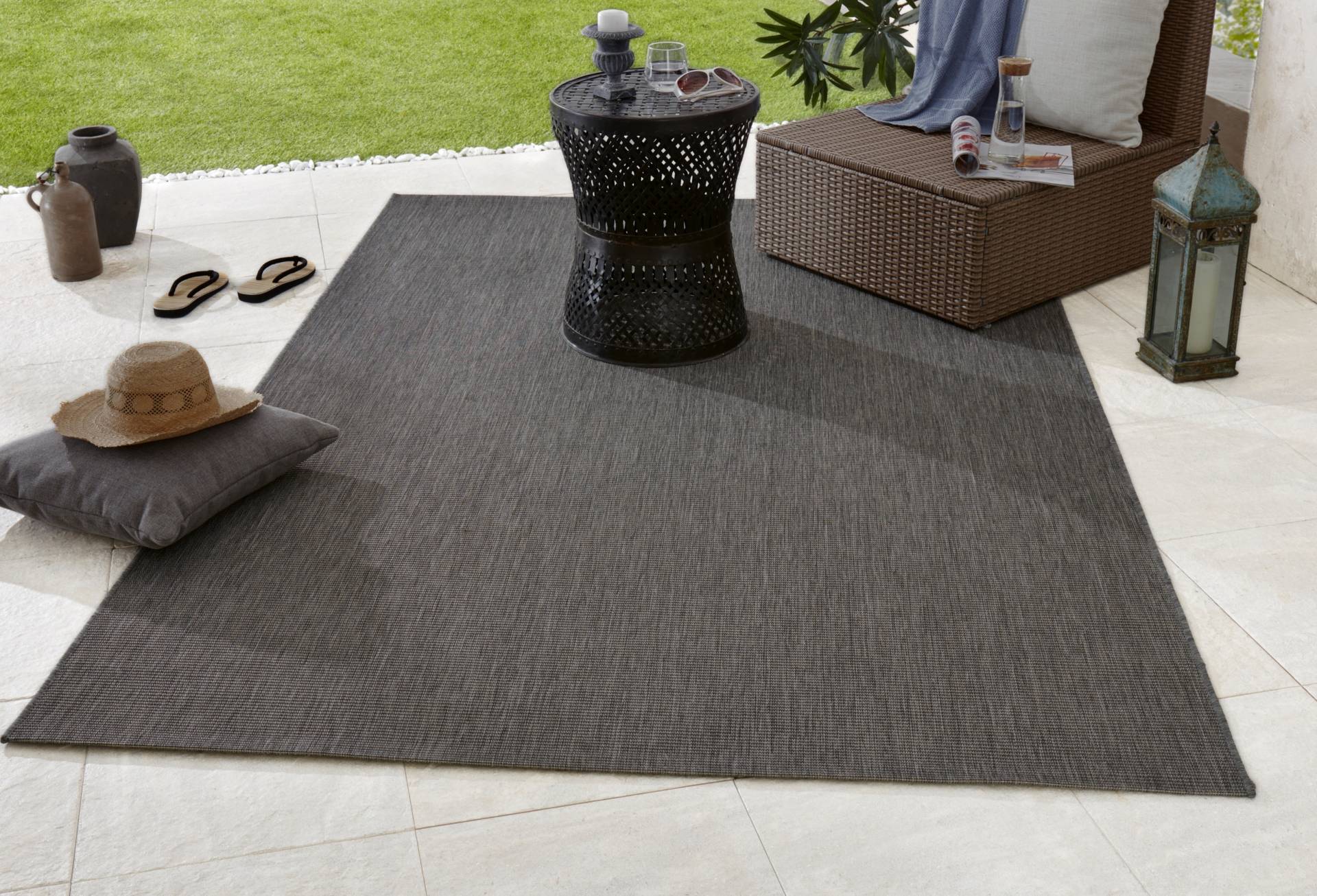 NORTHRUGS Teppich »Match«, rechteckig, 8 mm Höhe, In-& Outdoor, Kurzflor, Läufer, Modern, Unifarben, Wohnzimmer, Balkon von NORTHRUGS