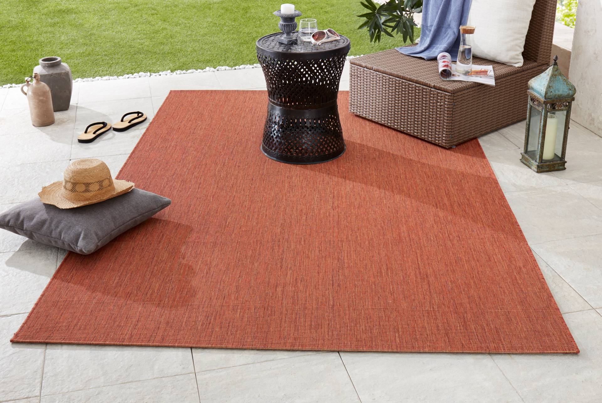 NORTHRUGS Teppich »Match«, rechteckig, In-& Outdoor, Kurzflor, Teppich, Modern, Unifarben, Wohnzimmer, Balkon von NORTHRUGS