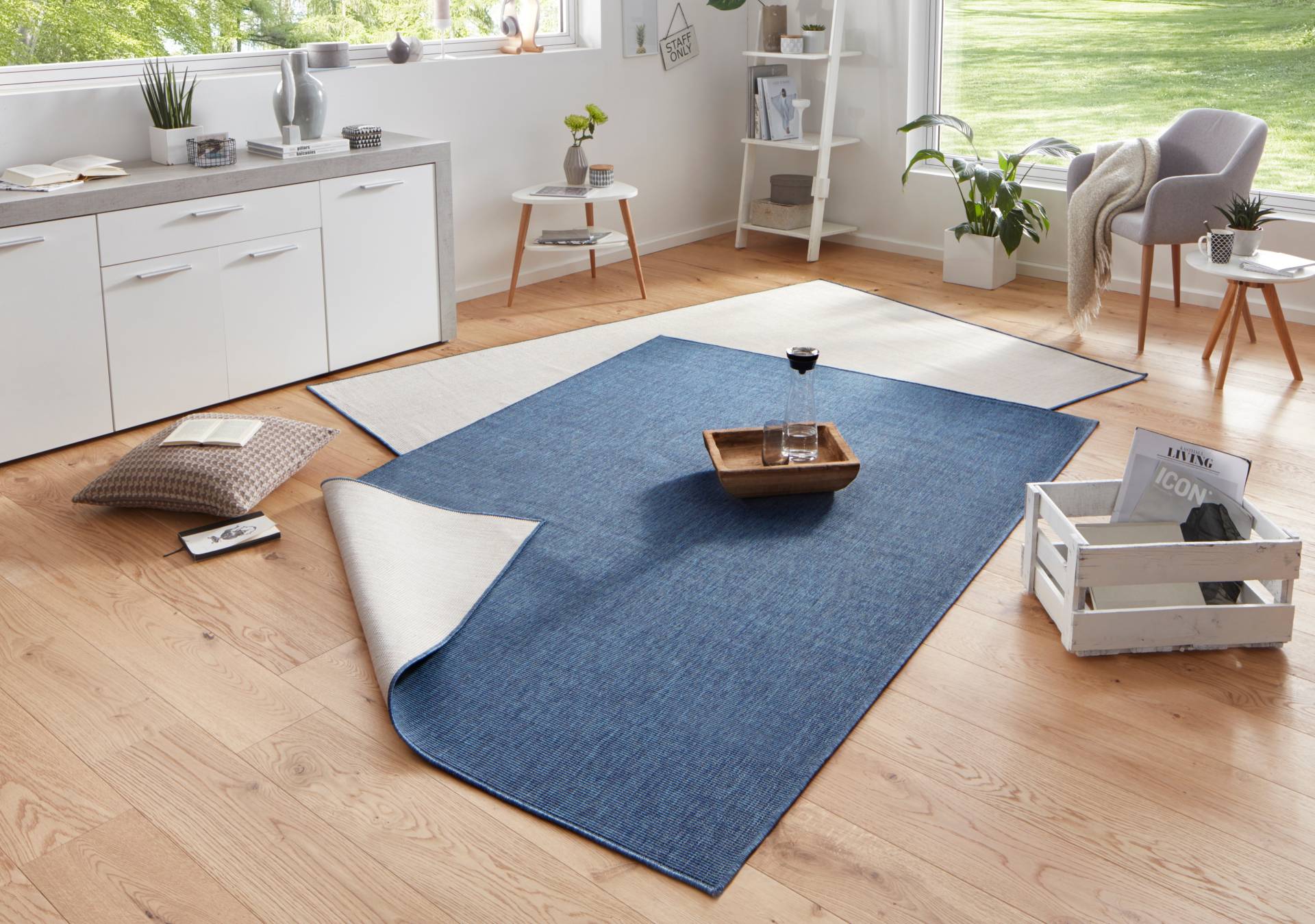 NORTHRUGS Teppich »Miami Wendeteppich«, rechteckig, 5 mm Höhe, In-& Outdoor, Wetterfest, Balkon, Läufer, Wohnzimmer, Wasserfest NORTHRUGS Teppich »Miami Wendeteppich«, rechteckig, 5 mm Höhe, In-& Outdoor, Wetterfest, Balkon, Läufer, Wohnzimmer, Wasserfest von NORTHRUGS