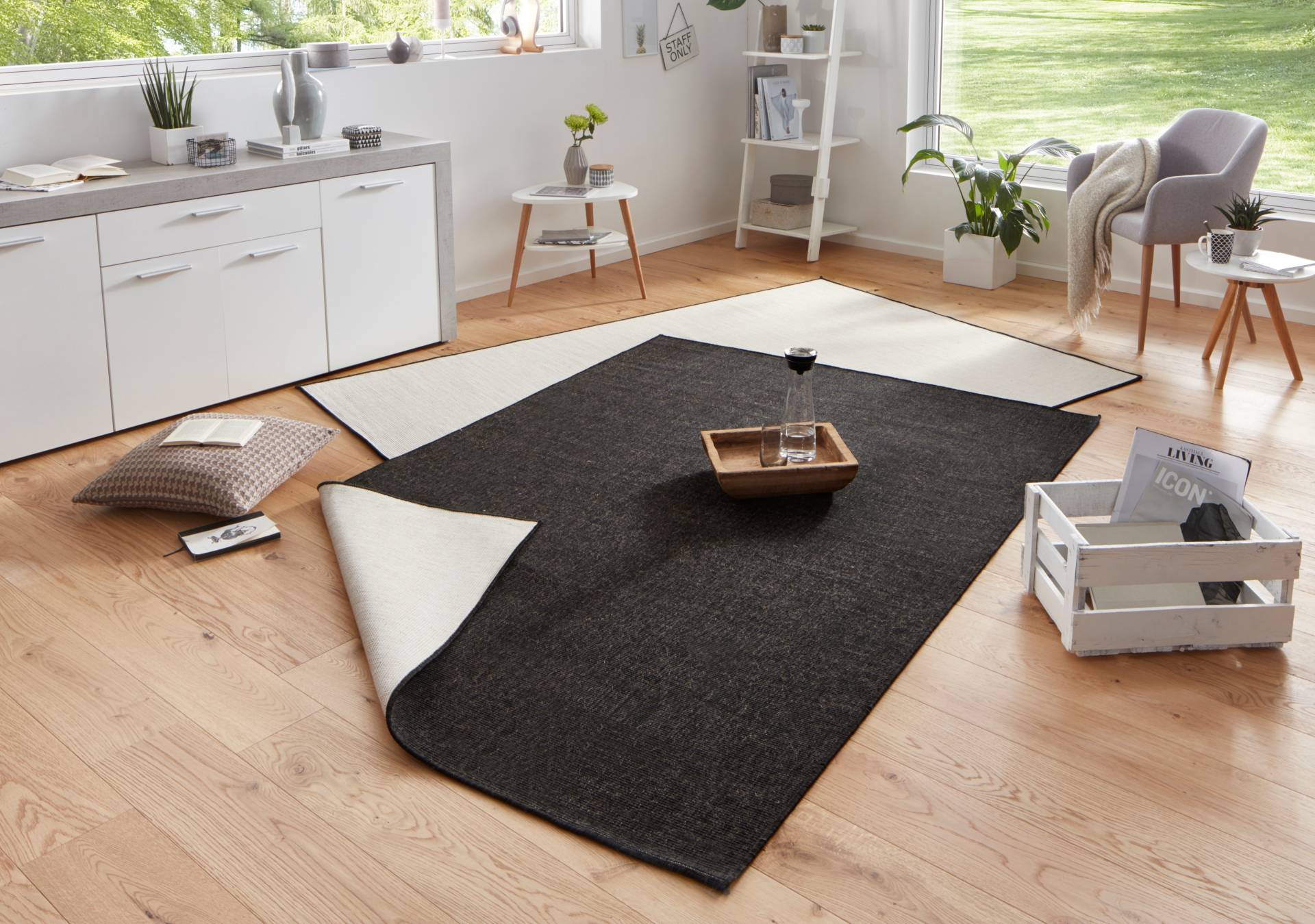 NORTHRUGS Teppich »Miami Wendeteppich«, rechteckig, 5 mm Höhe, In-& Outdoor, Wetterfest, Balkon, Läufer, Wohnzimmer, Wasserfest NORTHRUGS Teppich »Miami Wendeteppich«, rechteckig, 5 mm Höhe, In-& Outdoor, Wetterfest, Balkon, Läufer, Wohnzimmer, Wasserfest von NORTHRUGS