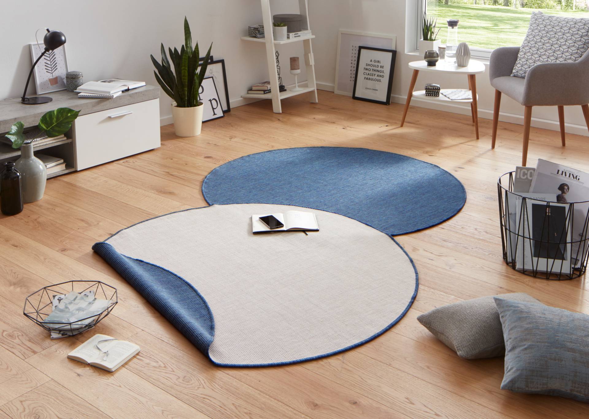NORTHRUGS Teppich »Miami Wendeteppich«, rund, 5 mm Höhe, In-& Outdoor, Wetterfest, Balkon, Garten, Wohnzimmer, Wasserfest NORTHRUGS Teppich »Miami Wendeteppich«, rund, 5 mm Höhe, In-& Outdoor, Wetterfest, Balkon, Garten, Wohnzimmer, Wasserfest von NORTHRUGS