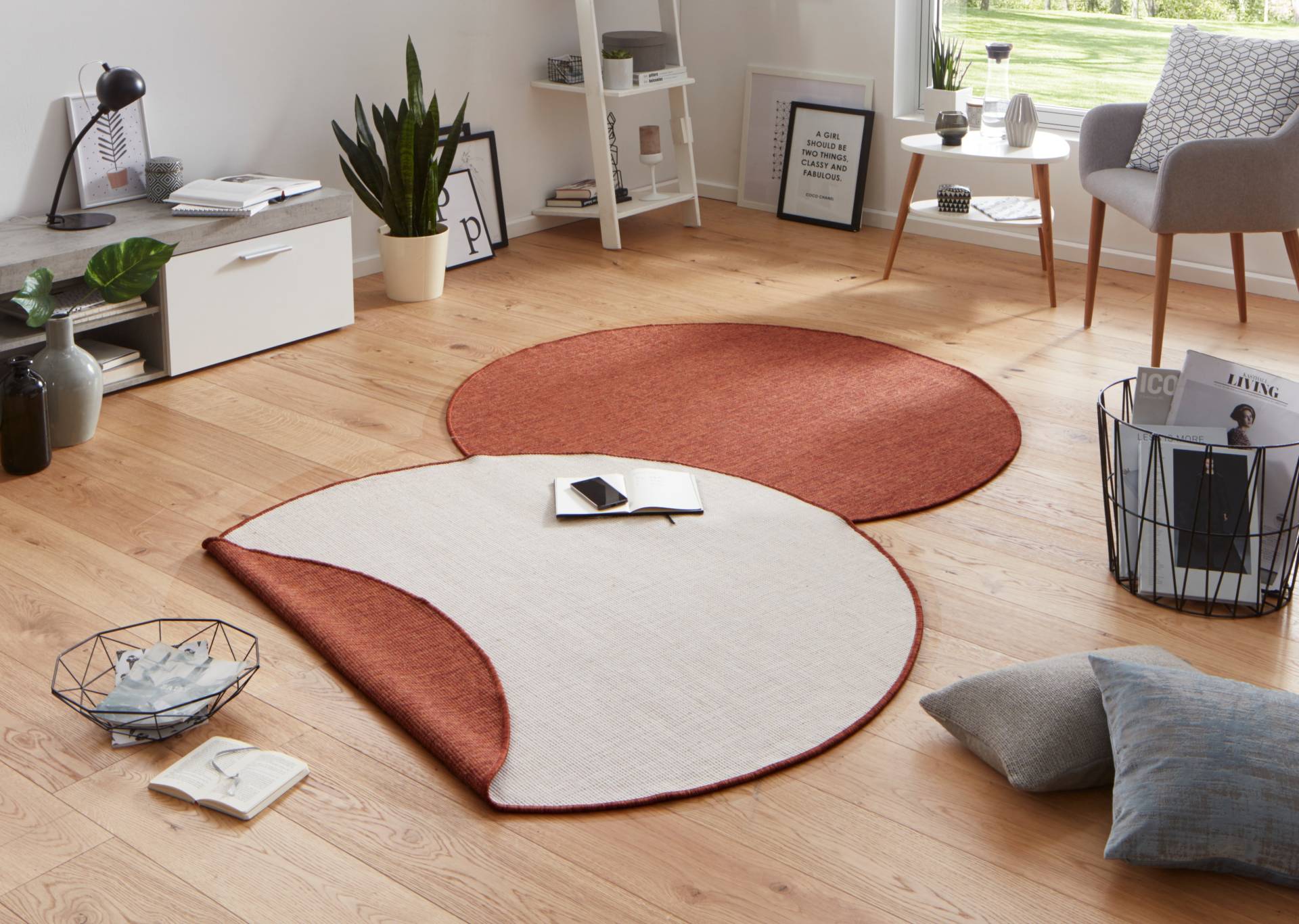 NORTHRUGS Teppich »Miami Wendeteppich«, rund, 5 mm Höhe, In-& Outdoor, Wetterfest, Balkon, Garten, Wohnzimmer, Wasserfest NORTHRUGS Teppich »Miami Wendeteppich«, rund, 5 mm Höhe, In-& Outdoor, Wetterfest, Balkon, Garten, Wohnzimmer, Wasserfest von NORTHRUGS