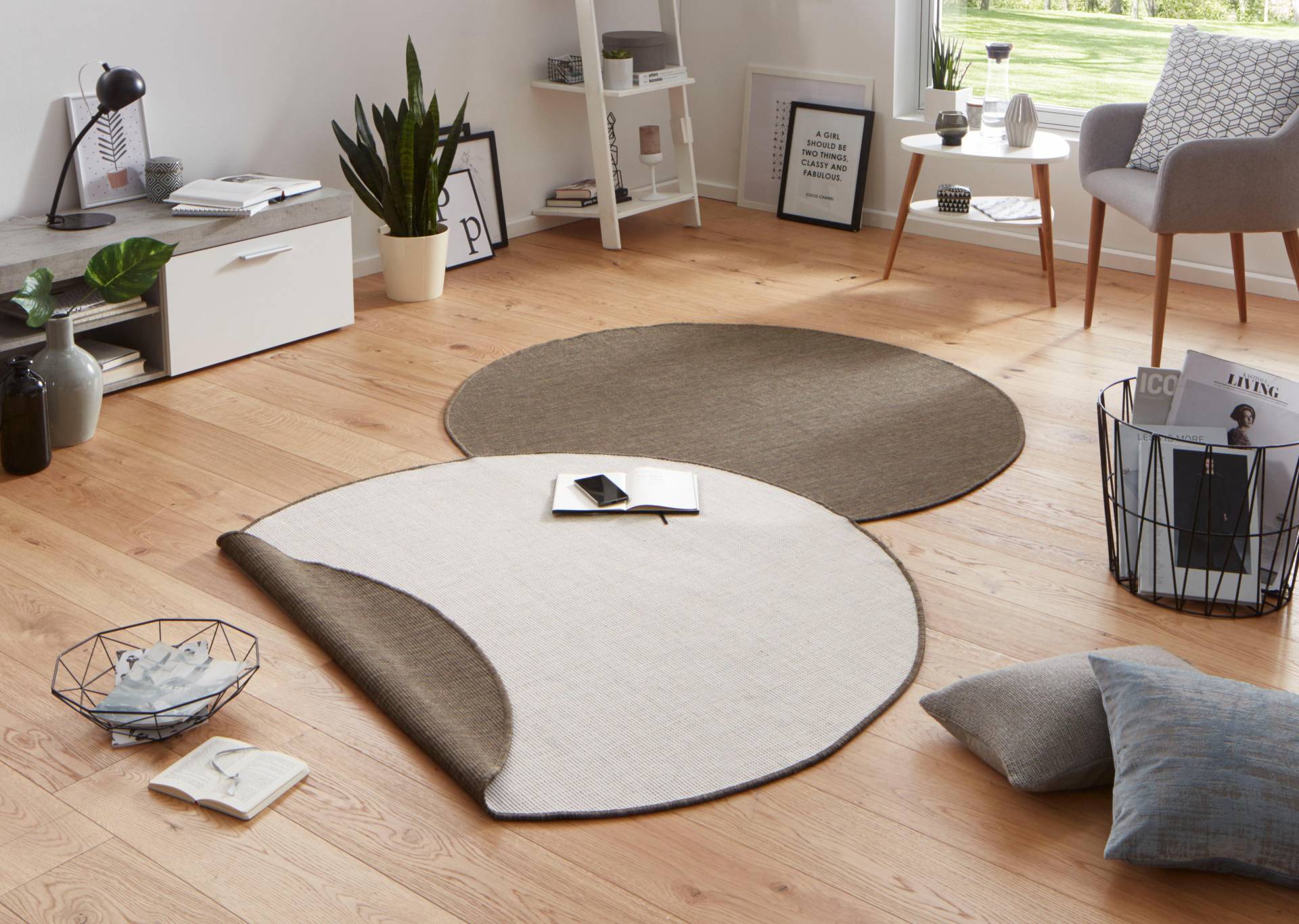 NORTHRUGS Teppich »Miami Wendeteppich«, rund, 5 mm Höhe, In-& Outdoor, Wetterfest, Balkon, Garten, Wohnzimmer, Wasserfest NORTHRUGS Teppich »Miami Wendeteppich«, rund, 5 mm Höhe, In-& Outdoor, Wetterfest, Balkon, Garten, Wohnzimmer, Wasserfest von NORTHRUGS