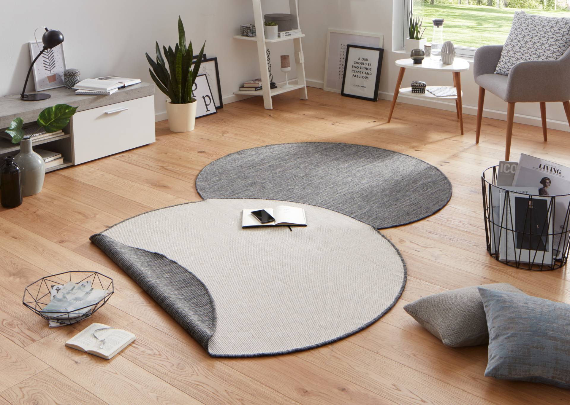 NORTHRUGS Teppich »Miami Wendeteppich«, rund, 5 mm Höhe, In-& Outdoor, Wetterfest, Balkon, Garten, Wohnzimmer, Wasserfest NORTHRUGS Teppich »Miami Wendeteppich«, rund, 5 mm Höhe, In-& Outdoor, Wetterfest, Balkon, Garten, Wohnzimmer, Wasserfest von NORTHRUGS