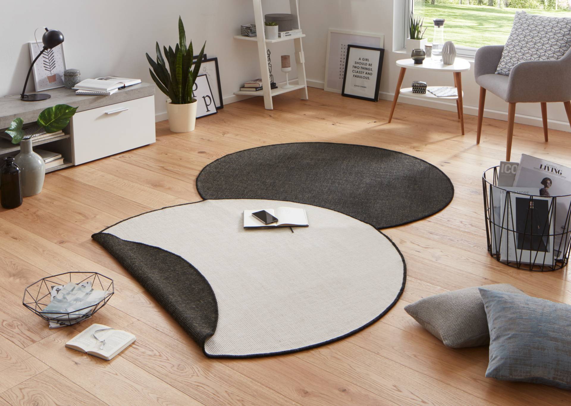 NORTHRUGS Teppich »Miami Wendeteppich«, rund, 5 mm Höhe, In-& Outdoor, Wetterfest, Balkon, Garten, Wohnzimmer, Wasserfest NORTHRUGS Teppich »Miami Wendeteppich«, rund, 5 mm Höhe, In-& Outdoor, Wetterfest, Balkon, Garten, Wohnzimmer, Wasserfest von NORTHRUGS