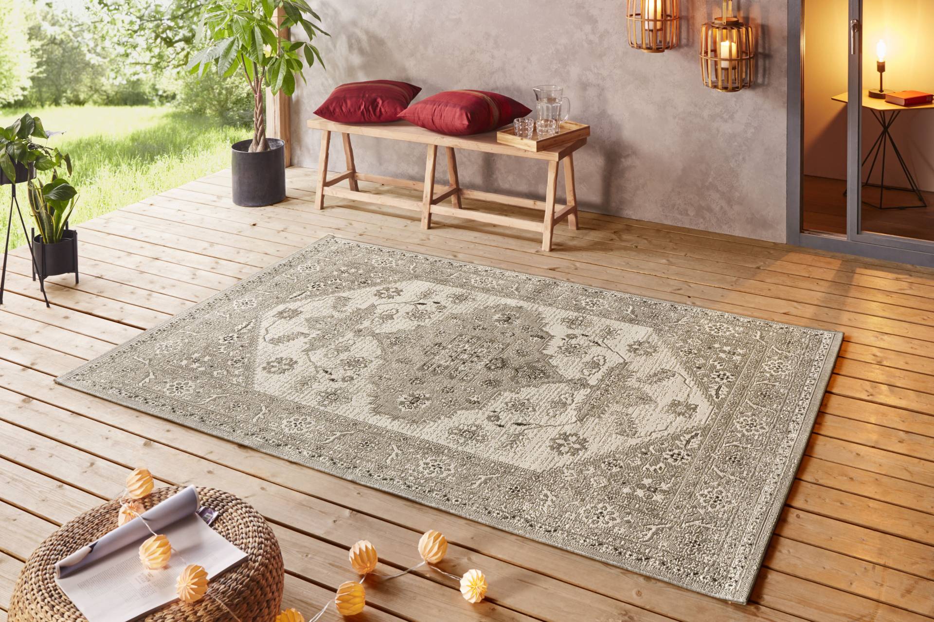 NORTHRUGS Teppich »Navarino«, rechteckig, 8 mm Höhe, In-& Outdoor, Teppich, Vintage, Orientalisch, Balkon, Wohnzimmer NORTHRUGS Teppich »Navarino«, rechteckig, 8 mm Höhe, In-& Outdoor, Teppich, Vintage, Orientalisch, Balkon, Wohnzimmer von NORTHRUGS