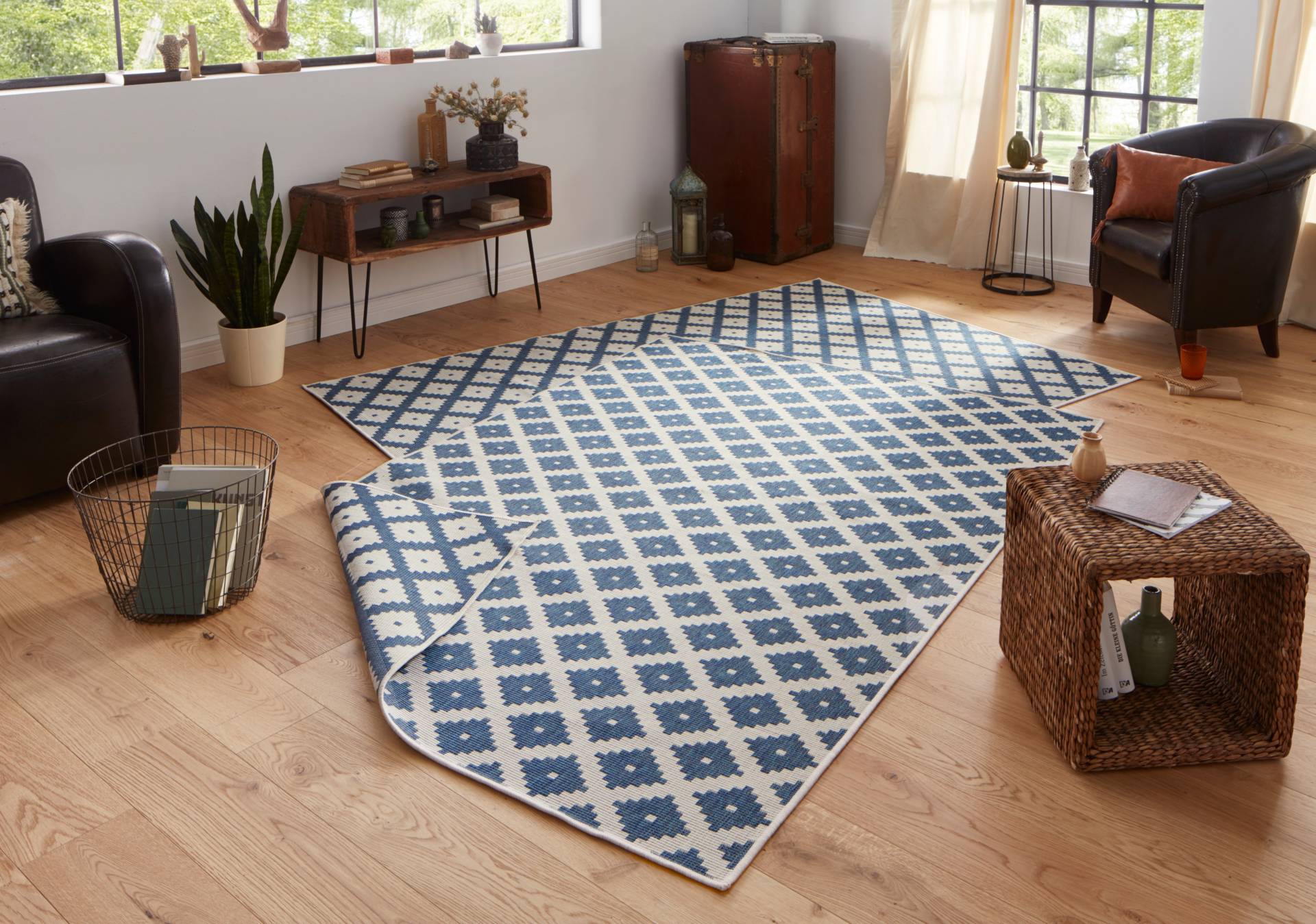 NORTHRUGS Teppich »Nizza Wendeteppich«, rechteckig, 5 mm Höhe, In-& Outdoor, Wetterfest, Balkon, Läufer, Wohnzimmer, Wasserfest NORTHRUGS Teppich »Nizza Wendeteppich«, rechteckig, 5 mm Höhe, In-& Outdoor, Wetterfest, Balkon, Läufer, Wohnzimmer, Wasserfest von NORTHRUGS