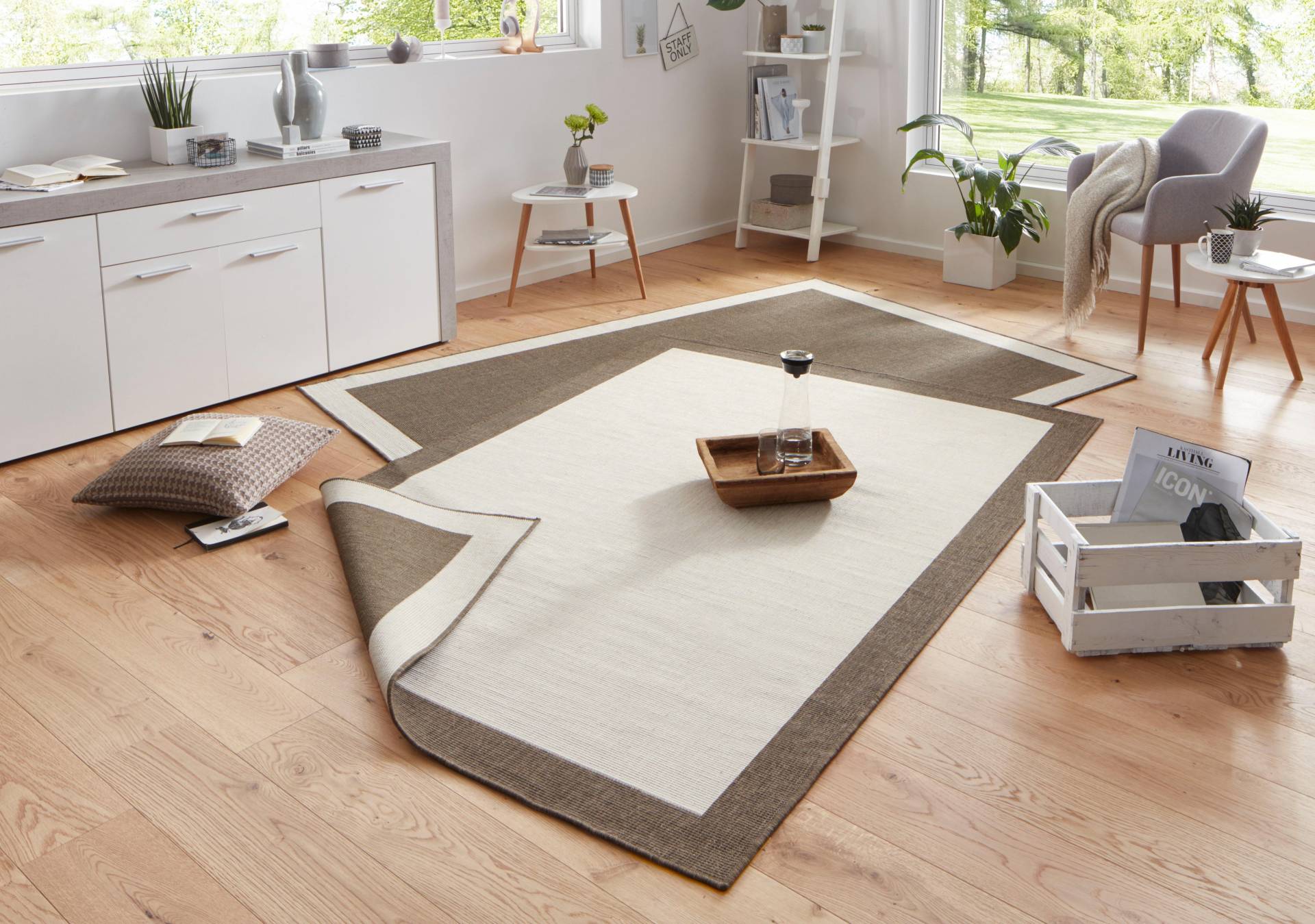 NORTHRUGS Teppich »Panama Wendeteppich«, rechteckig, 5 mm Höhe, In-& Outdoor, Wetterfest, Balkon, Läufer, Wohnzimmer, Wasserfest NORTHRUGS Teppich »Panama Wendeteppich«, rechteckig, 5 mm Höhe, In-& Outdoor, Wetterfest, Balkon, Läufer, Wohnzimmer, Wasserfest von NORTHRUGS