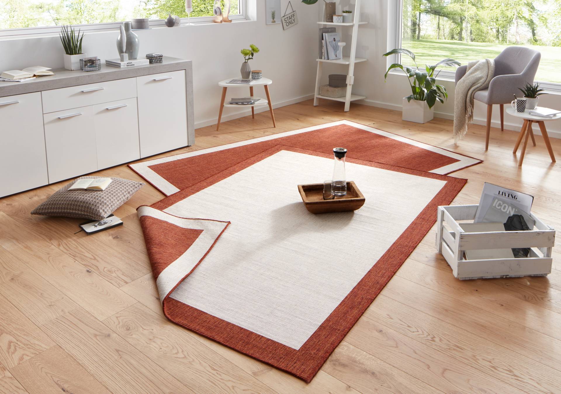 NORTHRUGS Teppich »Panama Wendeteppich«, rechteckig, 5 mm Höhe, In-& Outdoor, Wetterfest, Balkon, Läufer, Wohnzimmer, Wasserfest NORTHRUGS Teppich »Panama Wendeteppich«, rechteckig, 5 mm Höhe, In-& Outdoor, Wetterfest, Balkon, Läufer, Wohnzimmer, Wasserfest von NORTHRUGS