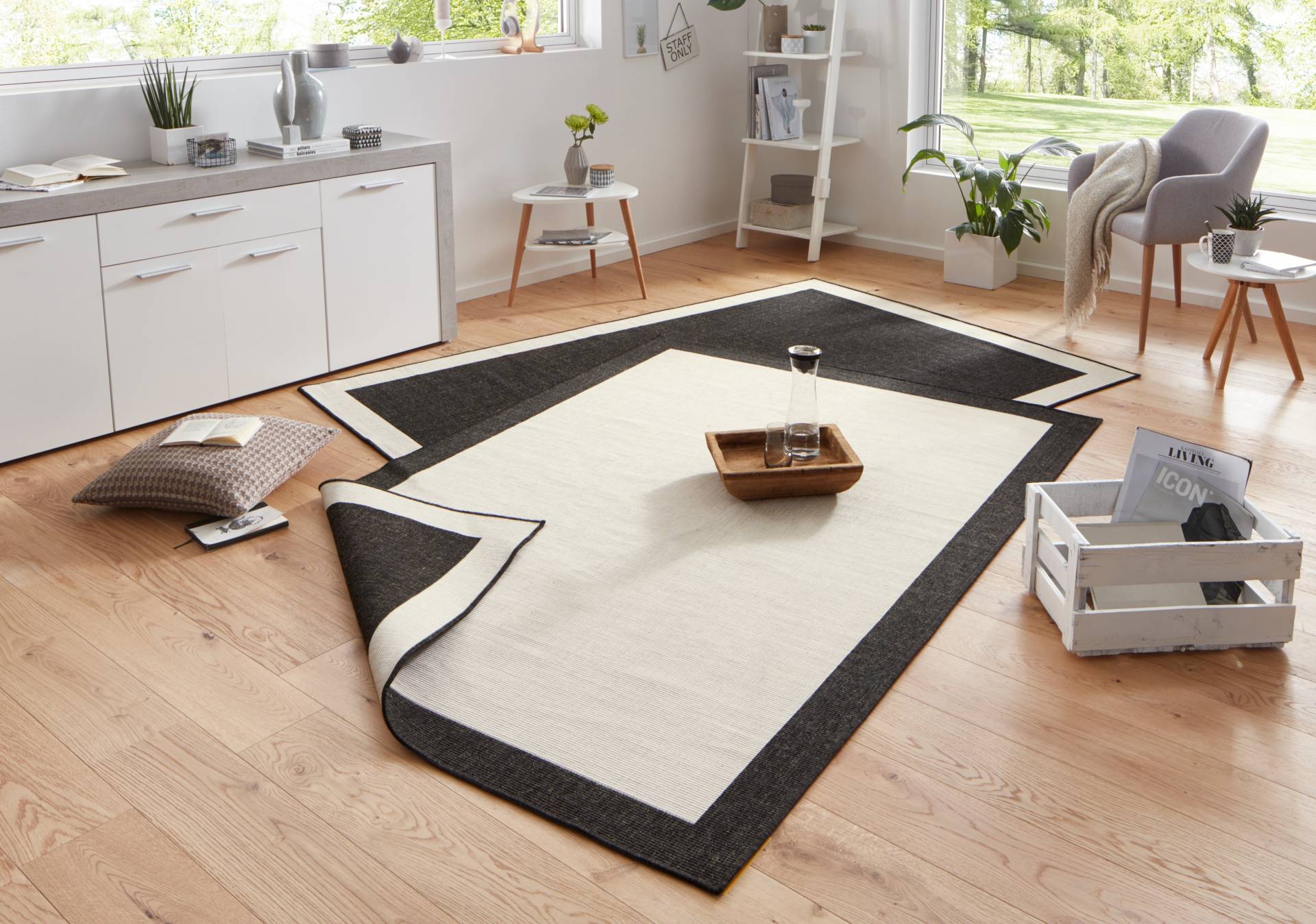 NORTHRUGS Teppich »Panama Wendeteppich«, rechteckig, 5 mm Höhe, In-& Outdoor, Wetterfest, Balkon, Läufer, Wohnzimmer, Wasserfest NORTHRUGS Teppich »Panama Wendeteppich«, rechteckig, 5 mm Höhe, In-& Outdoor, Wetterfest, Balkon, Läufer, Wohnzimmer, Wasserfest von NORTHRUGS