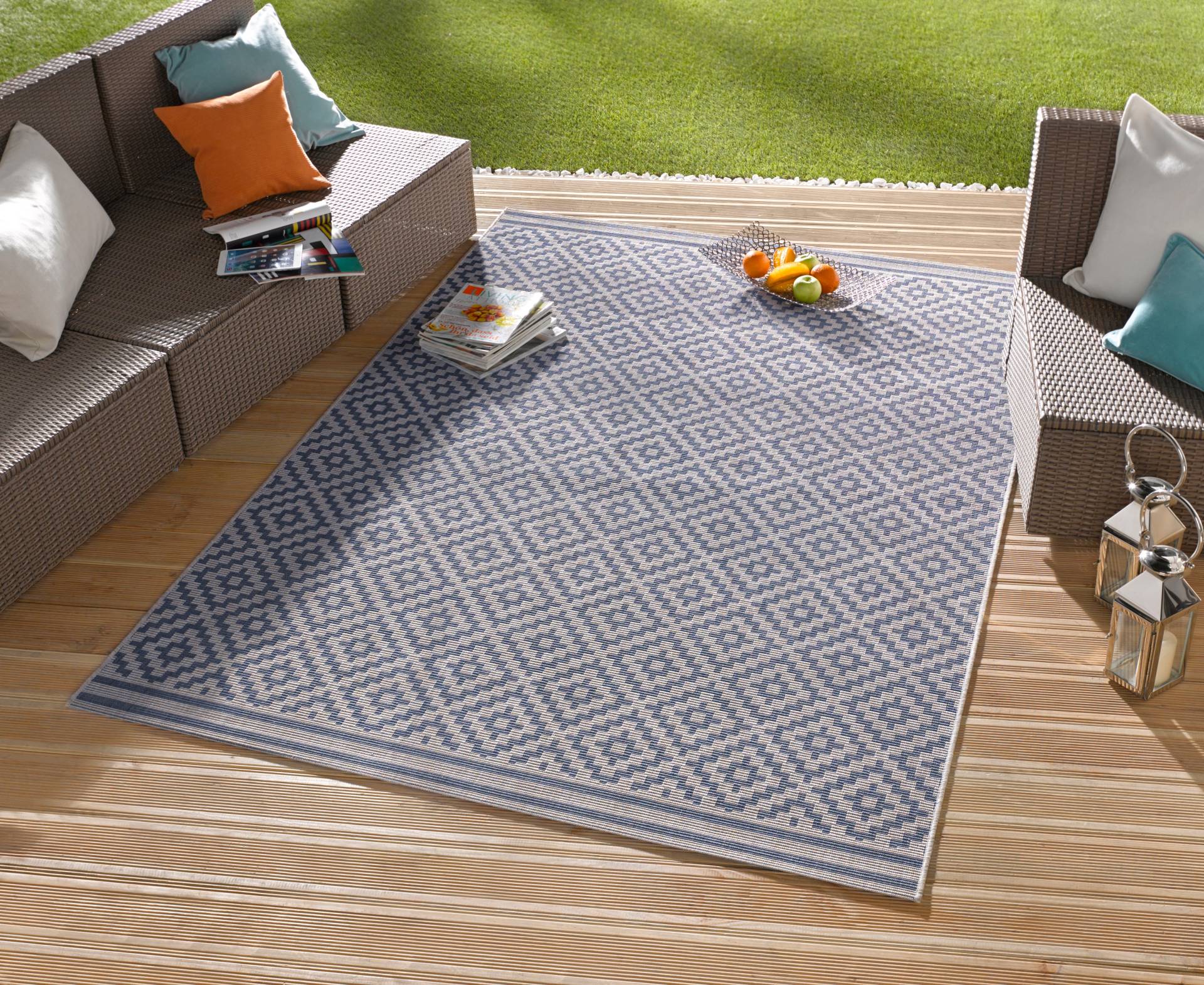 NORTHRUGS Teppich »Raute«, rechteckig, 8 mm Höhe, In-& Outdoor, Wetterfest, Balkon, Läufer, Wohnzimmer, Terrasse, Raute NORTHRUGS Teppich »Raute«, rechteckig, 8 mm Höhe, In-& Outdoor, Wetterfest, Balkon, Läufer, Wohnzimmer, Terrasse, Raute von NORTHRUGS