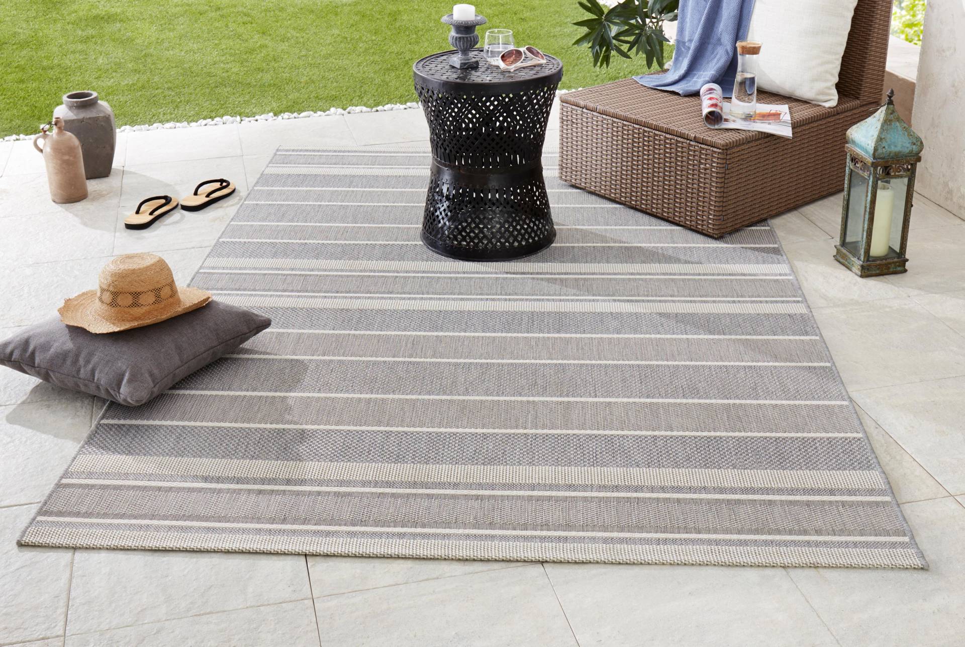 NORTHRUGS Teppich »Strap«, rechteckig, 8 mm Höhe, In- & Outdoor, Teppich, Streifen, Balkon, Terrasse, Garten, Wohnzimmer NORTHRUGS Teppich »Strap«, rechteckig, 8 mm Höhe, In- & Outdoor, Teppich, Streifen, Balkon, Terrasse, Garten, Wohnzimmer von NORTHRUGS