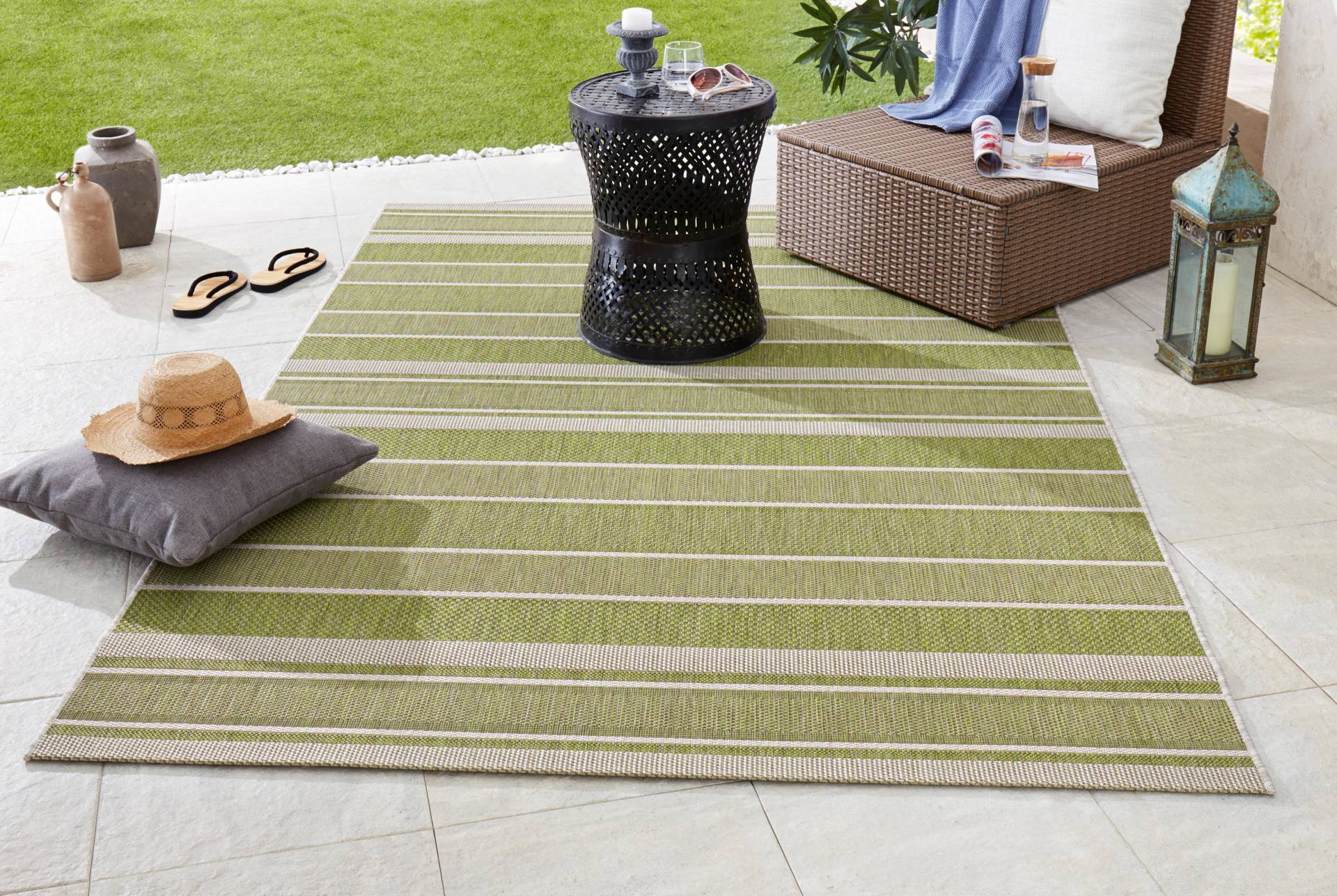 NORTHRUGS Teppich »Strap«, rechteckig, 8 mm Höhe, In- & Outdoor, Teppich, Streifen, Balkon, Terrasse, Garten, Wohnzimmer von NORTHRUGS