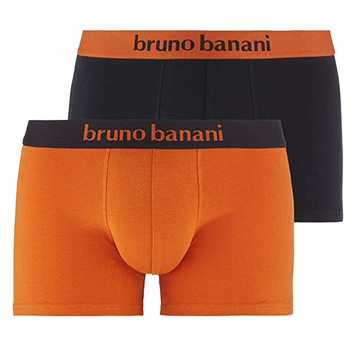 2er Pack Flowing - Retro Short Pant Herren Dunkelorange 3XL von bruno banani