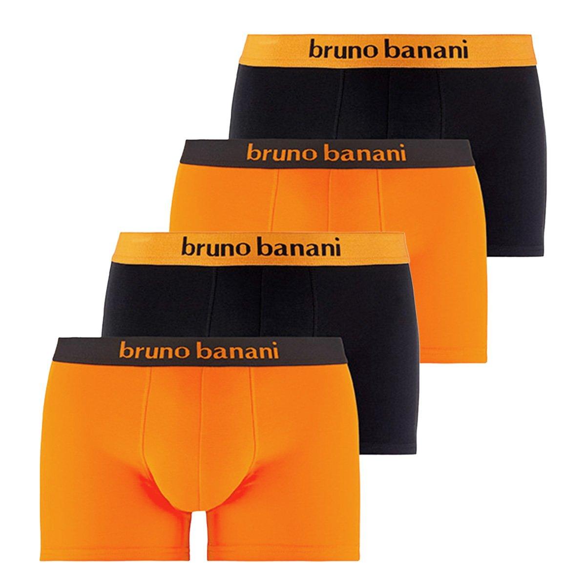 4er Pack Flowing - Retro Short Pant Herren Orange XXL von bruno banani