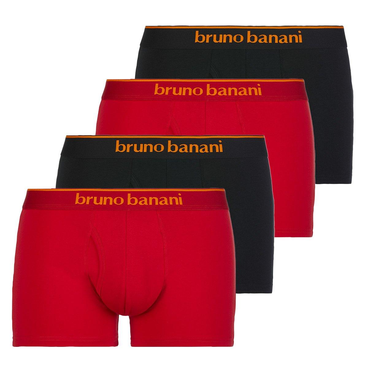 4er Pack Quick Access - Retro Short Pant Herren Rot Bunt XXL von bruno banani