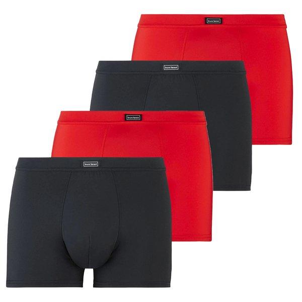 Bruno Banani - 4er Pack Micro Simply Pants / Short, für Herren, Rot, Größe L von Bruno Banani