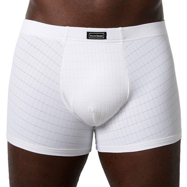 2er Pack Check Line 2.0 - Short Pant Herren Weiss M von bruno banani