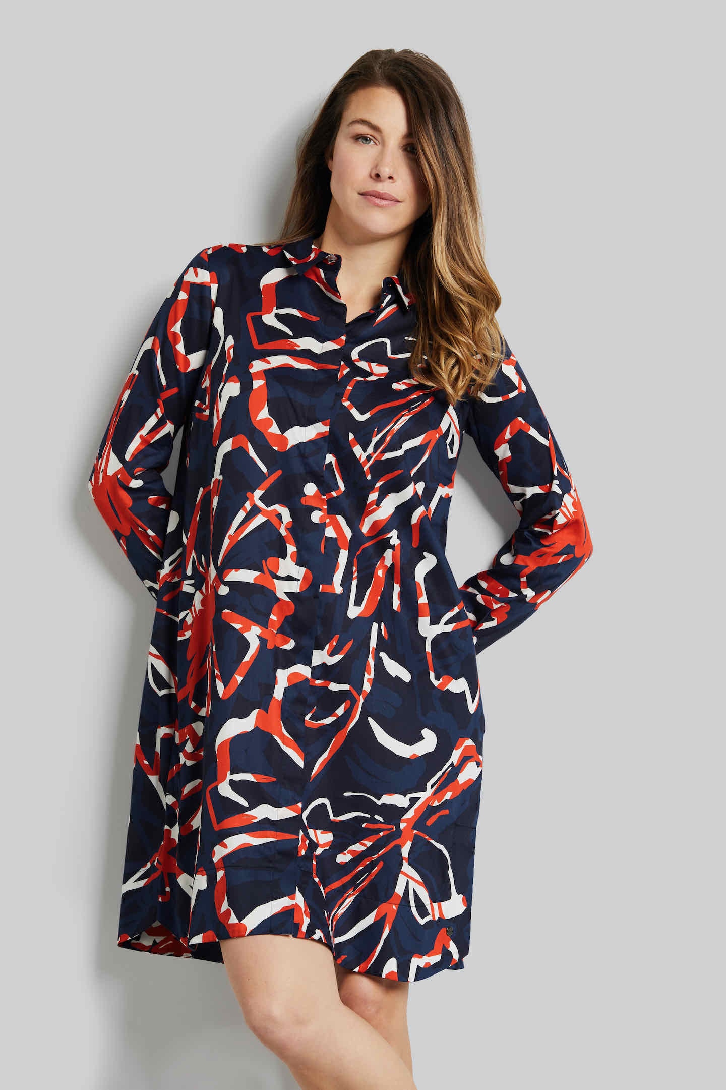 bugatti Blusenkleid, mit grafischen Prints von bugatti