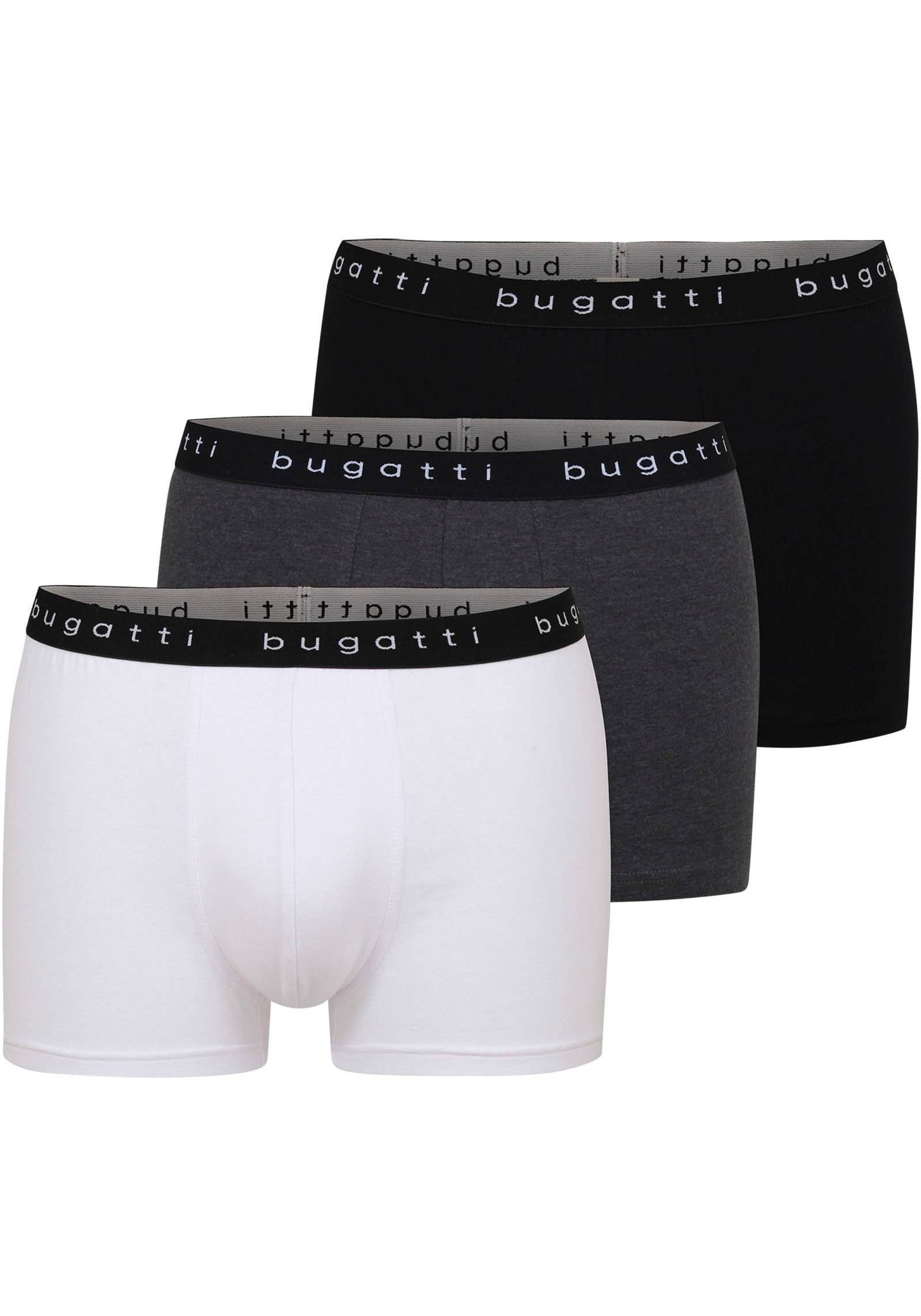 bugatti Boxershorts »Berlin«, (Packung, 3 St., 3), mit Logo-Bund von bugatti