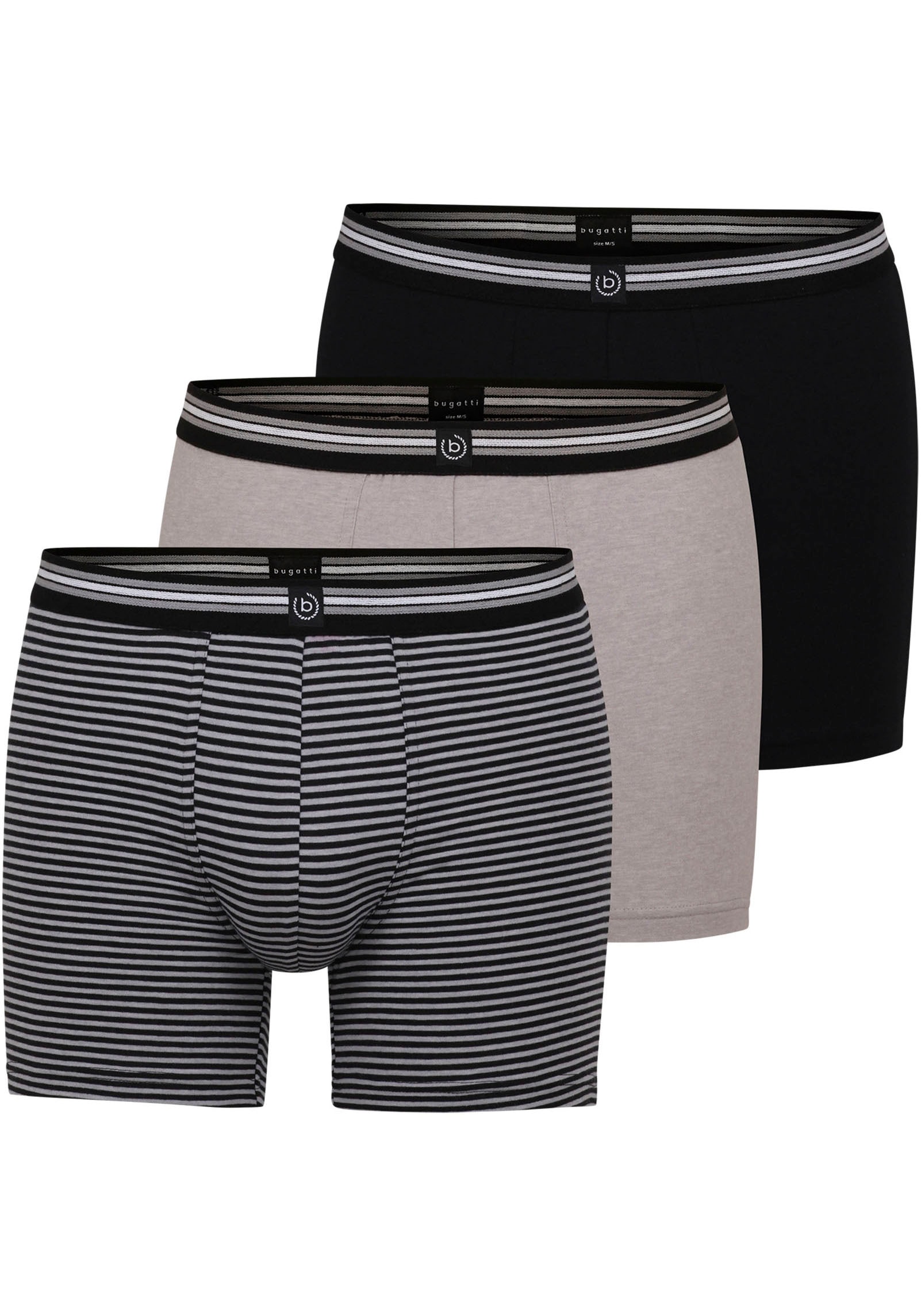 bugatti Boxershorts »Prag«, (3 St.), für jeden Tag von bugatti