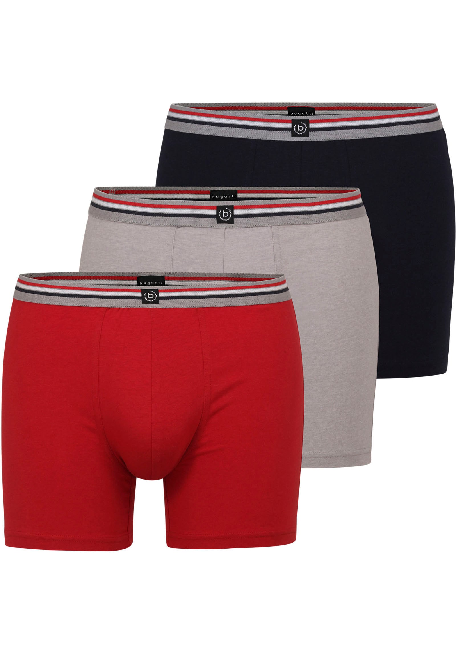 bugatti Boxershorts »Prag«, (3 St.), für jeden Tag von bugatti