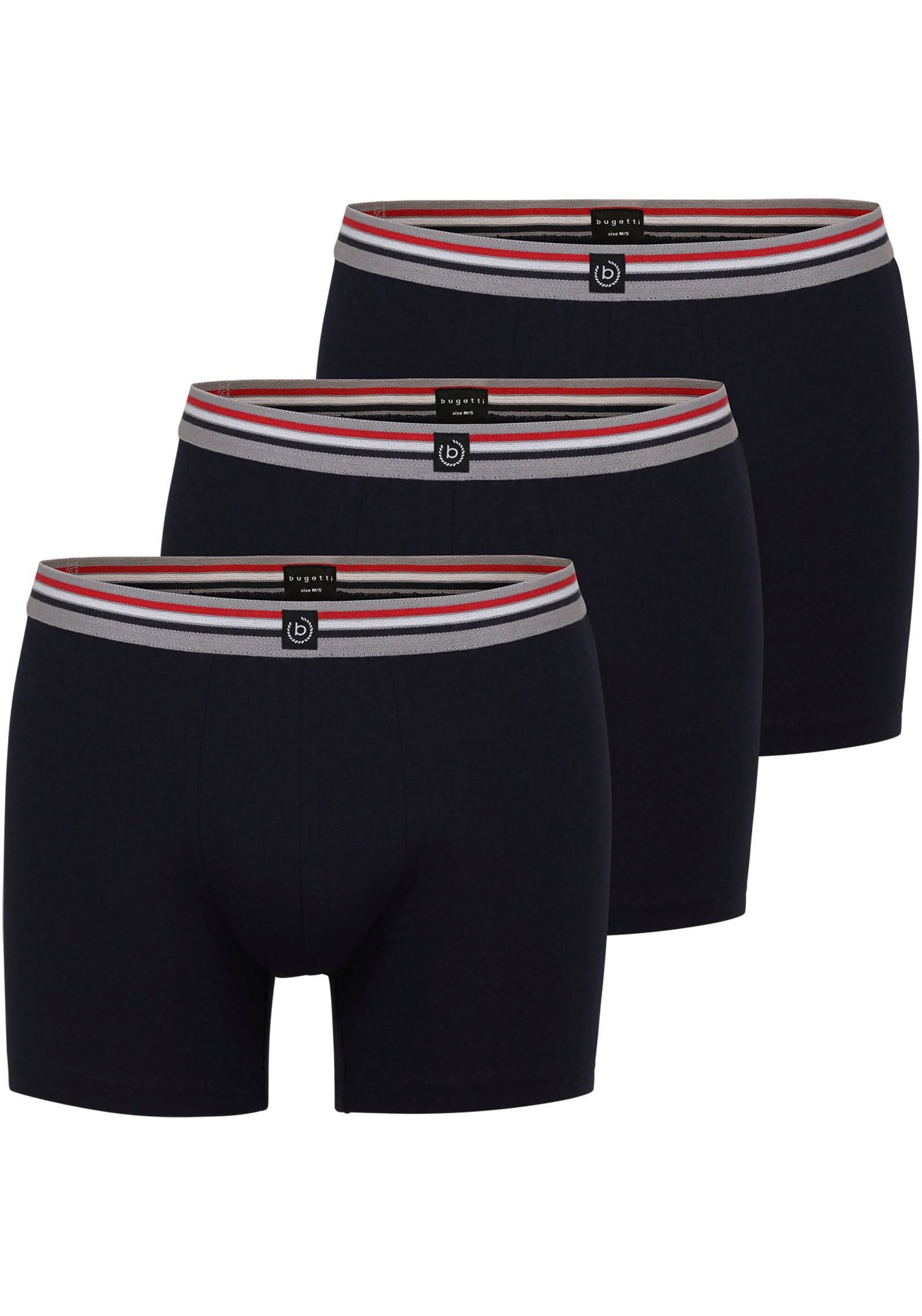 bugatti Boxershorts »Prag«, (3 St.), für jeden Tag von bugatti