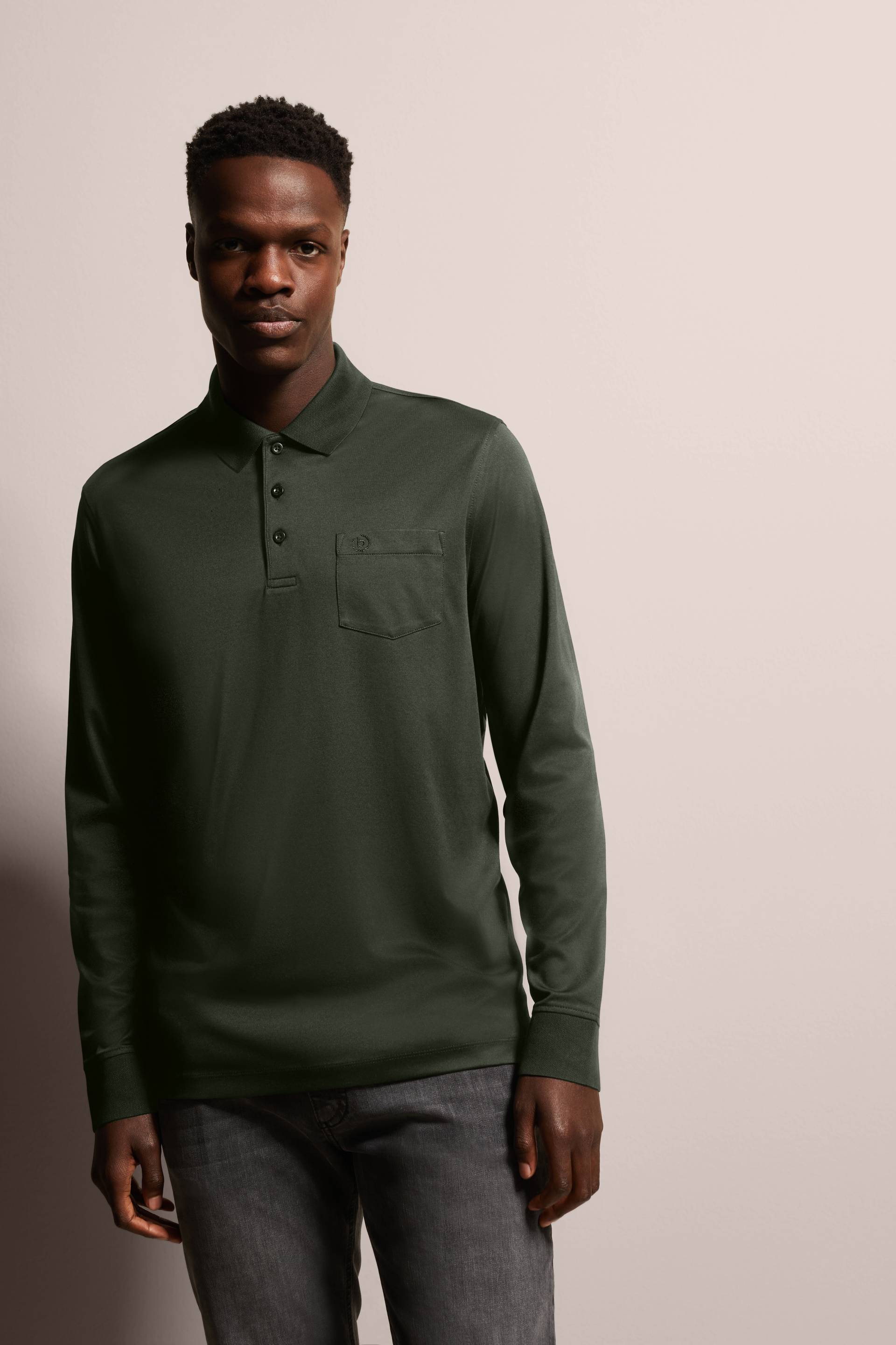 bugatti Langarm-Poloshirt, mit feiner Strukturoptik bugatti Langarm-Poloshirt, mit feiner Strukturoptik von bugatti