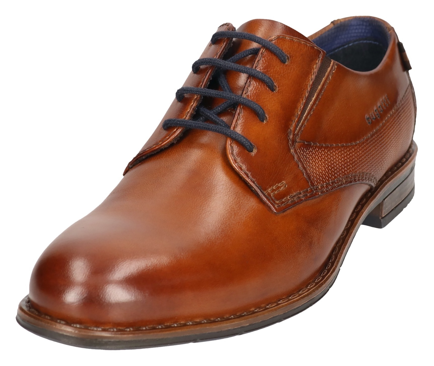bugatti Schnürschuh, Abendschuh, Businessschuh mit kleinem Stretcheinsätzen, Weite G von bugatti