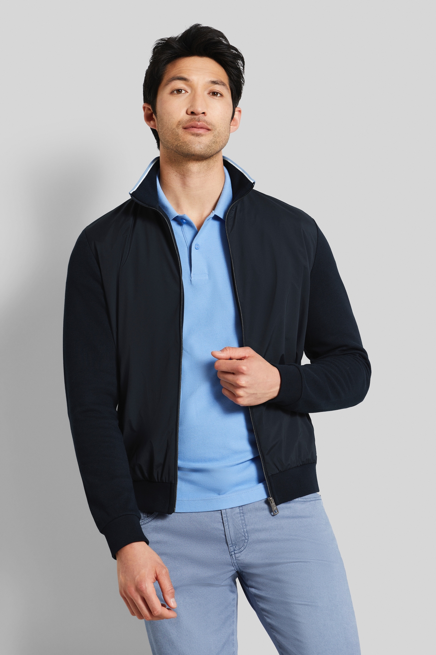 bugatti Sweatjacke, mit Reiskornstruktur von bugatti