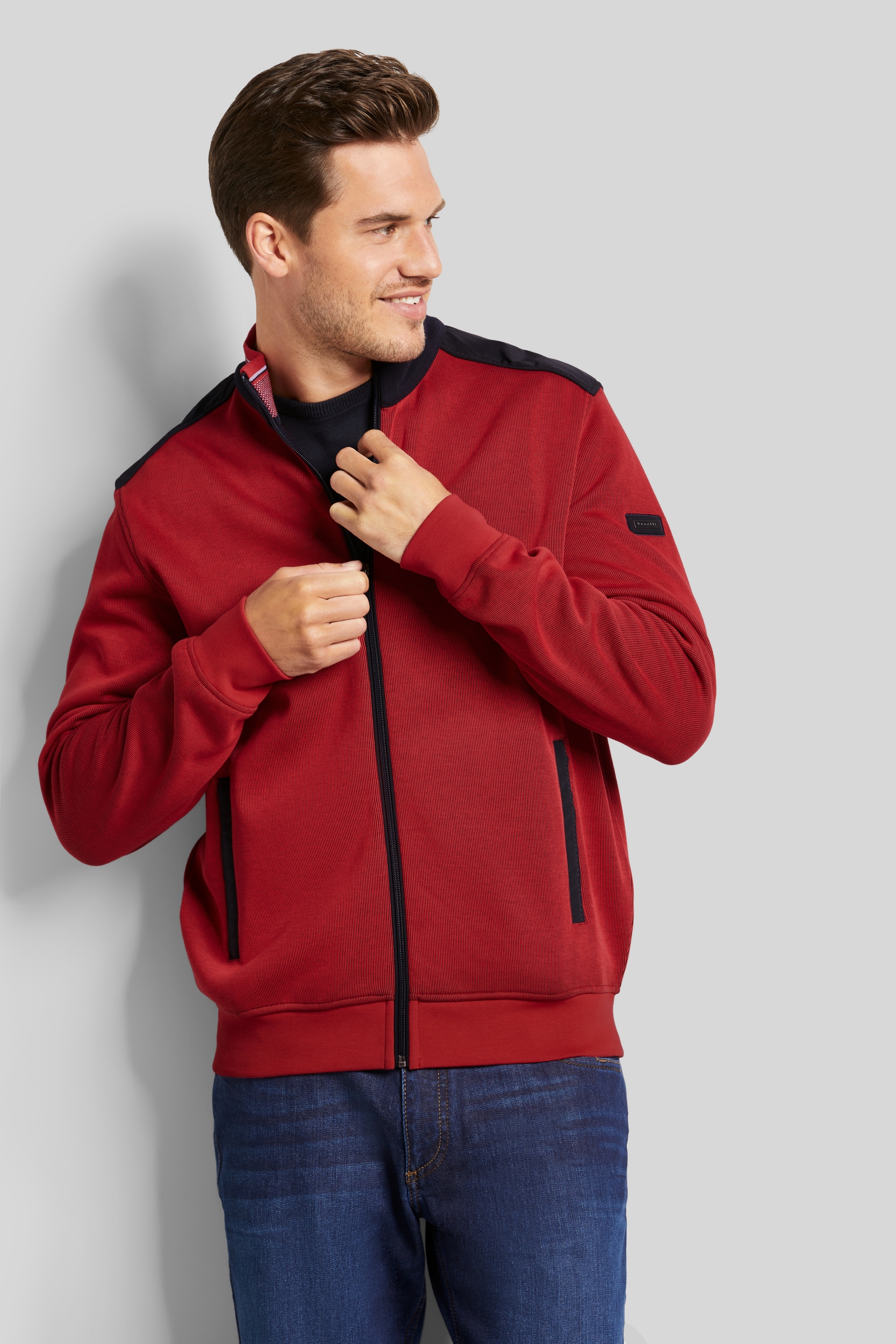 bugatti Sweatjacke, mit Stehkragen von bugatti