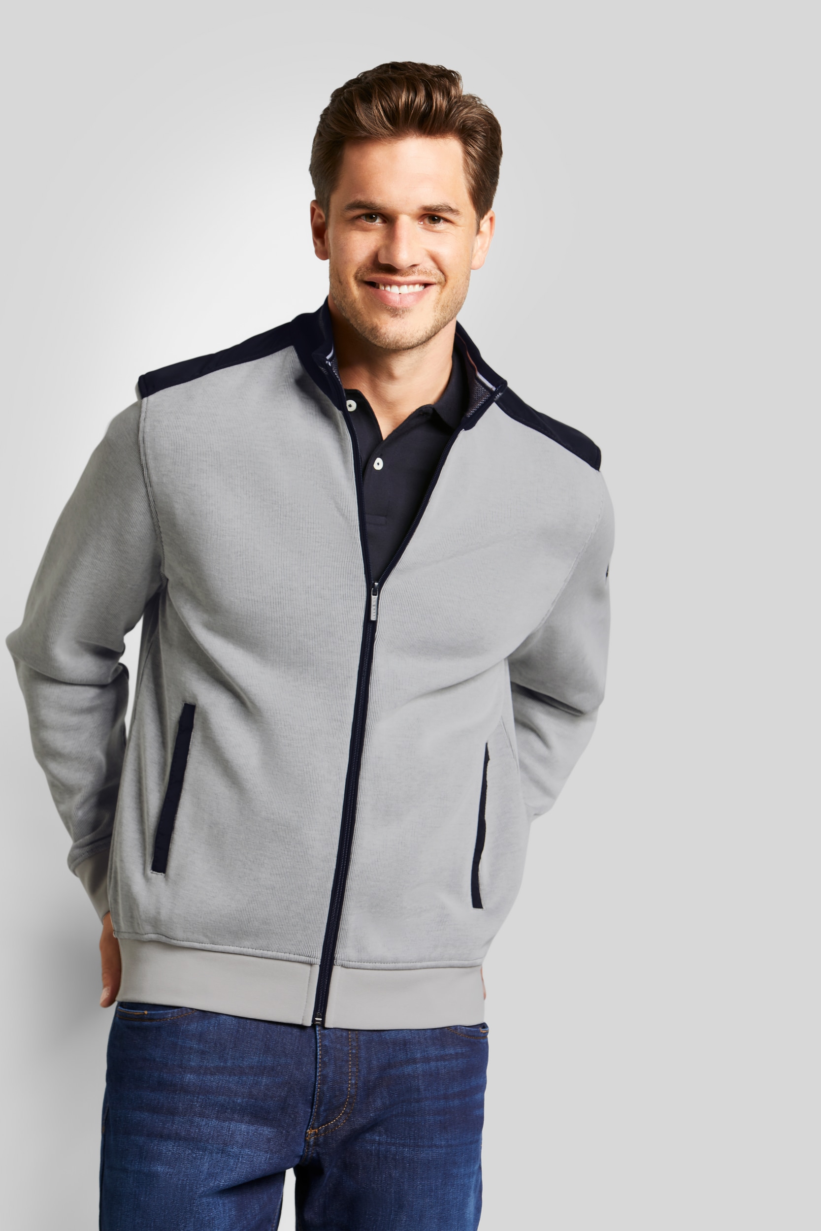 bugatti Sweatjacke, mit Stehkragen von bugatti