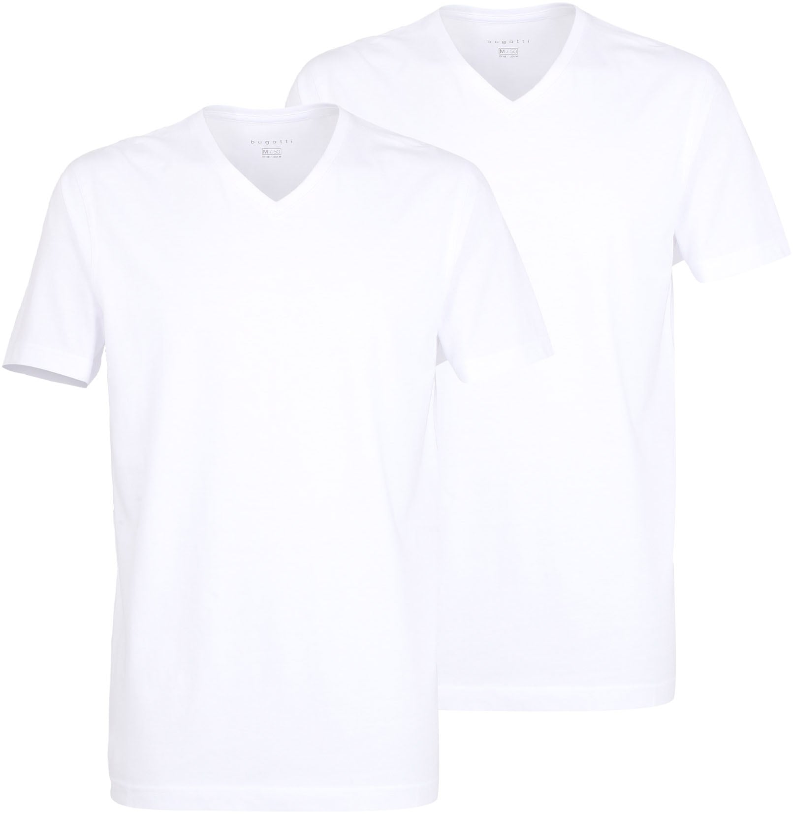 bugatti T-Shirt »BUGATTI Herren T-Shirt uni 2er Pack«, mit V-Ausschnitt bugatti T-Shirt »BUGATTI Herren T-Shirt uni 2er Pack«, mit V-Ausschnitt von bugatti