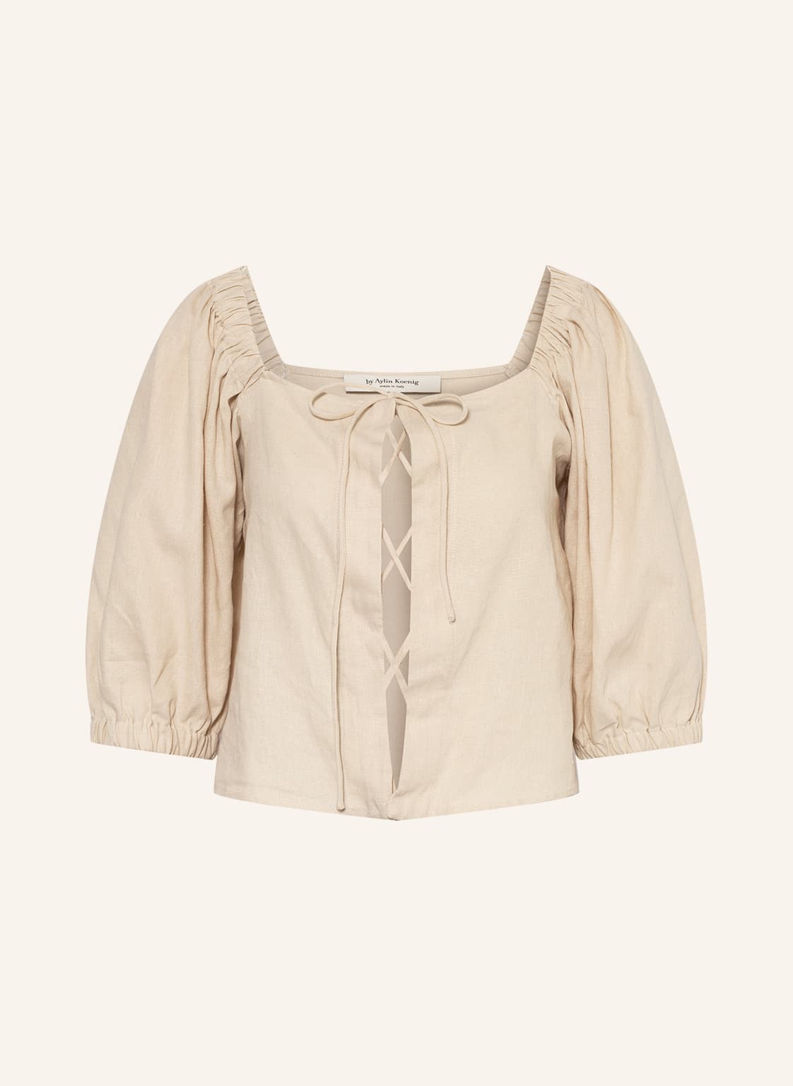 By Aylin Koenig Blusenshirt Bente Mit 3/4-Arm Und Leinen beige von by Aylin Koenig