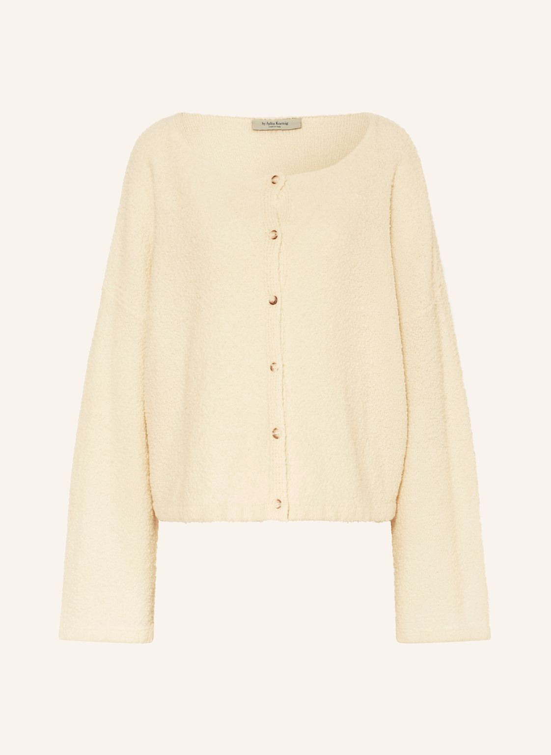 By Aylin Koenig Bouclé-Strickjacke Inéz weiss By Aylin Koenig Bouclé-Strickjacke Inéz weiss von by Aylin Koenig