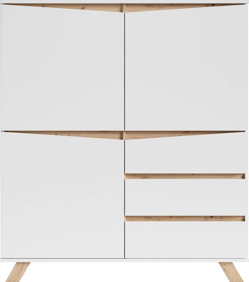 INOSIGN Highboard »Valentin«, 3 Schubkästen und 3 Türen, Breite 120cm in modernem Scandi - Design von INOSIGN