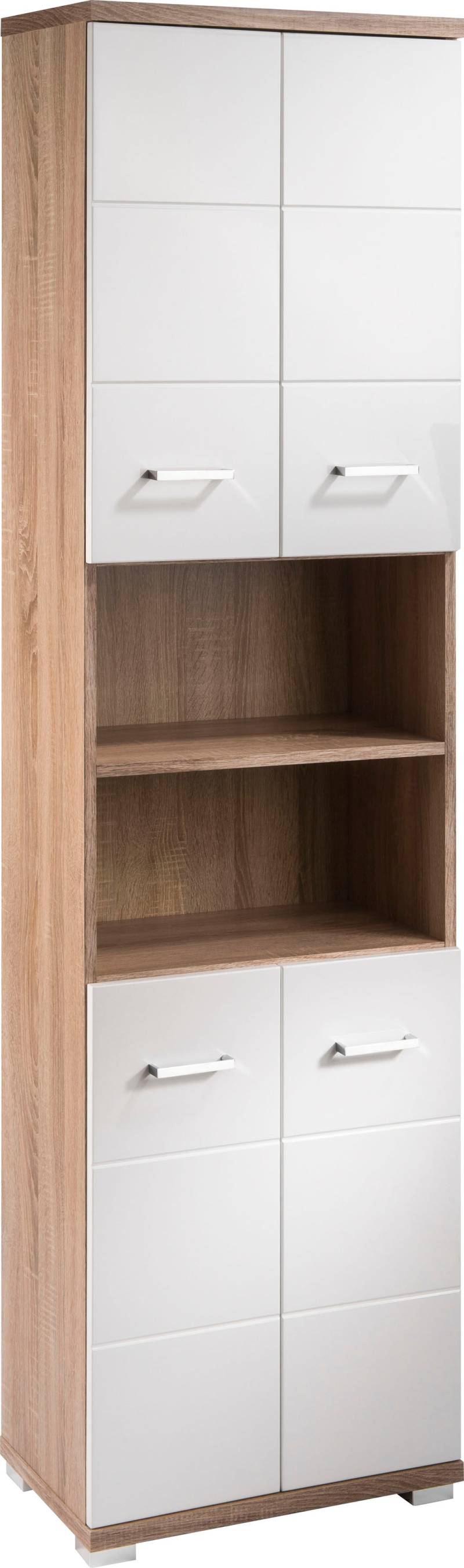 byLIVING Hochschrank »Nebraska«, Breite 50 cm, Badezimmerschrank mit Metallgriffen, viel Stauraum von byLIVING