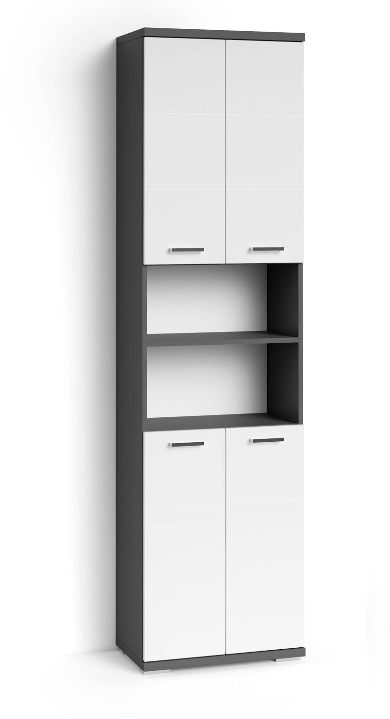 byLIVING Hochschrank »Nebraska«, Breite 50 cm, Badezimmerschrank mit Metallgriffen, viel Stauraum von byLIVING