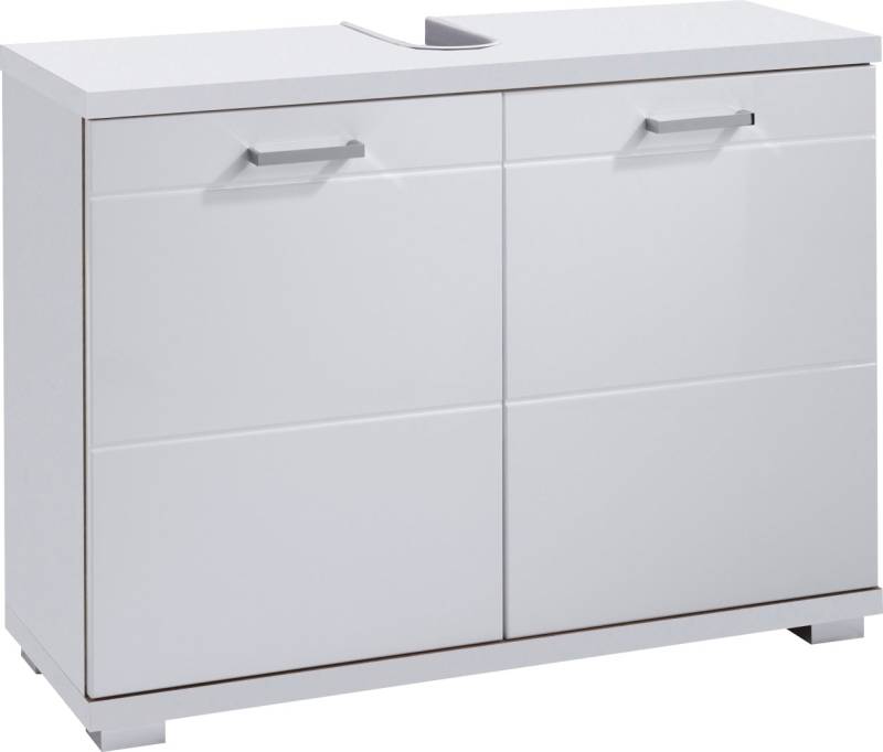 byLIVING Waschbeckenunterschrank »Nebraska«, Breite 80 cm, Badezimmerschrank, MDF-Fronten in Hochglanz-Optik von byLIVING