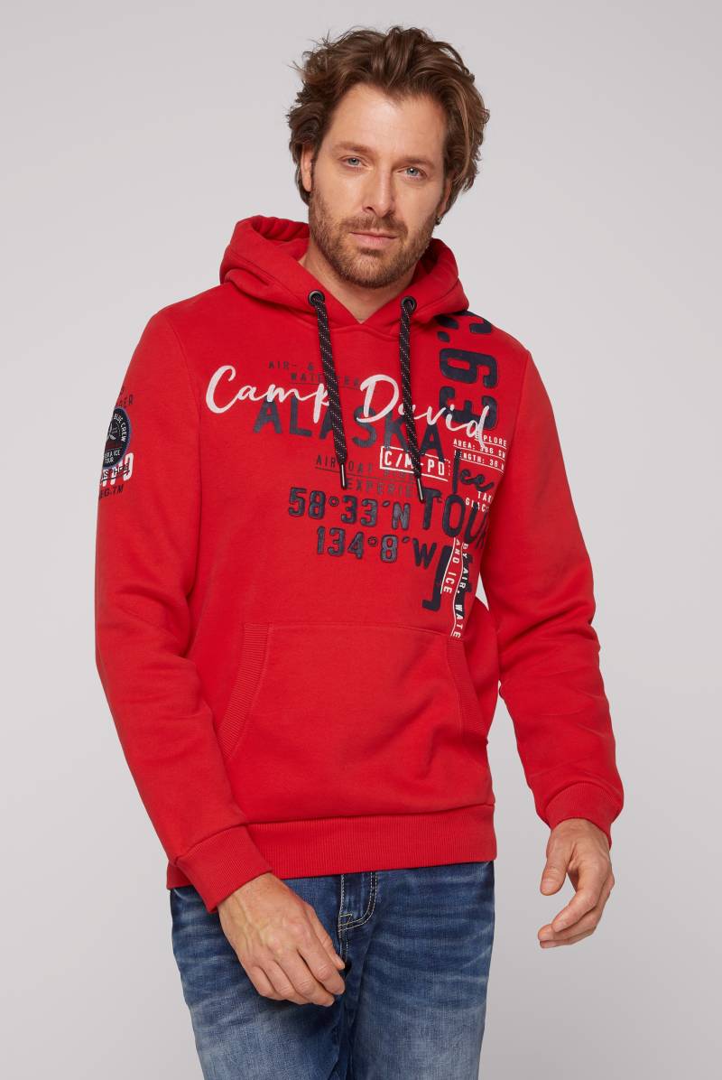 CAMP DAVID Kapuzensweatshirt, mit Label-Applikationen von camp david