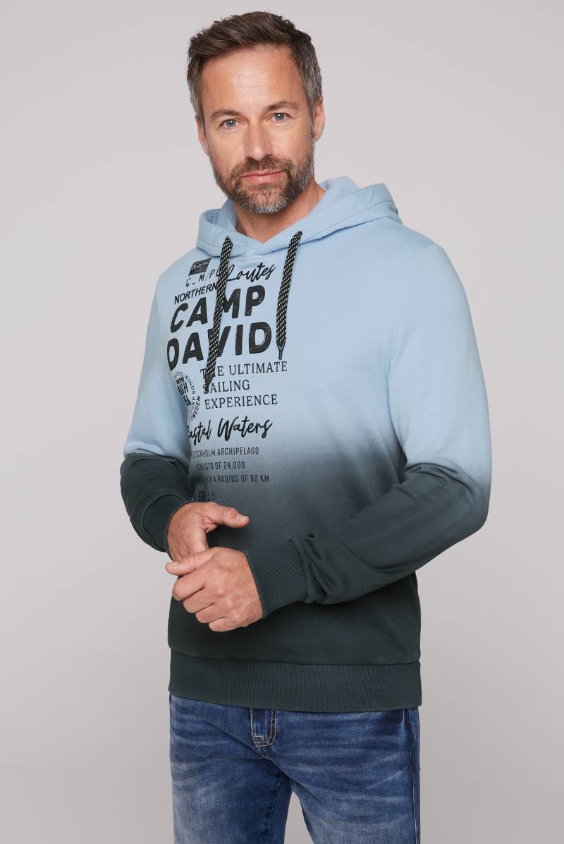 CAMP DAVID Kapuzensweatshirt, mit Logo-Prints und Farbverlauf von camp david